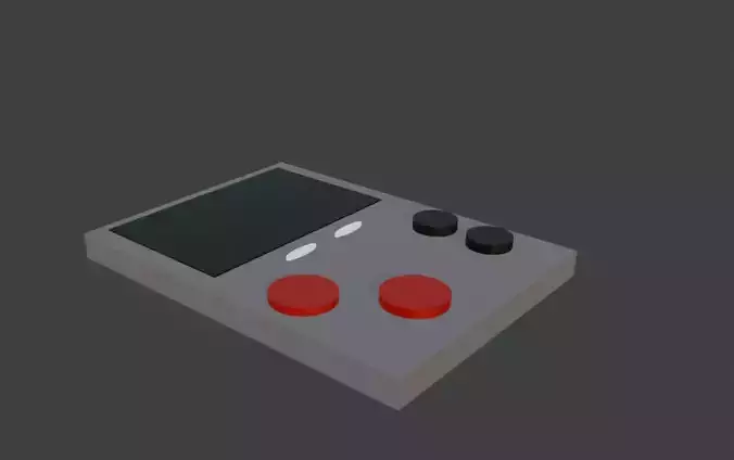 Low-Poly Game Console 3D Model