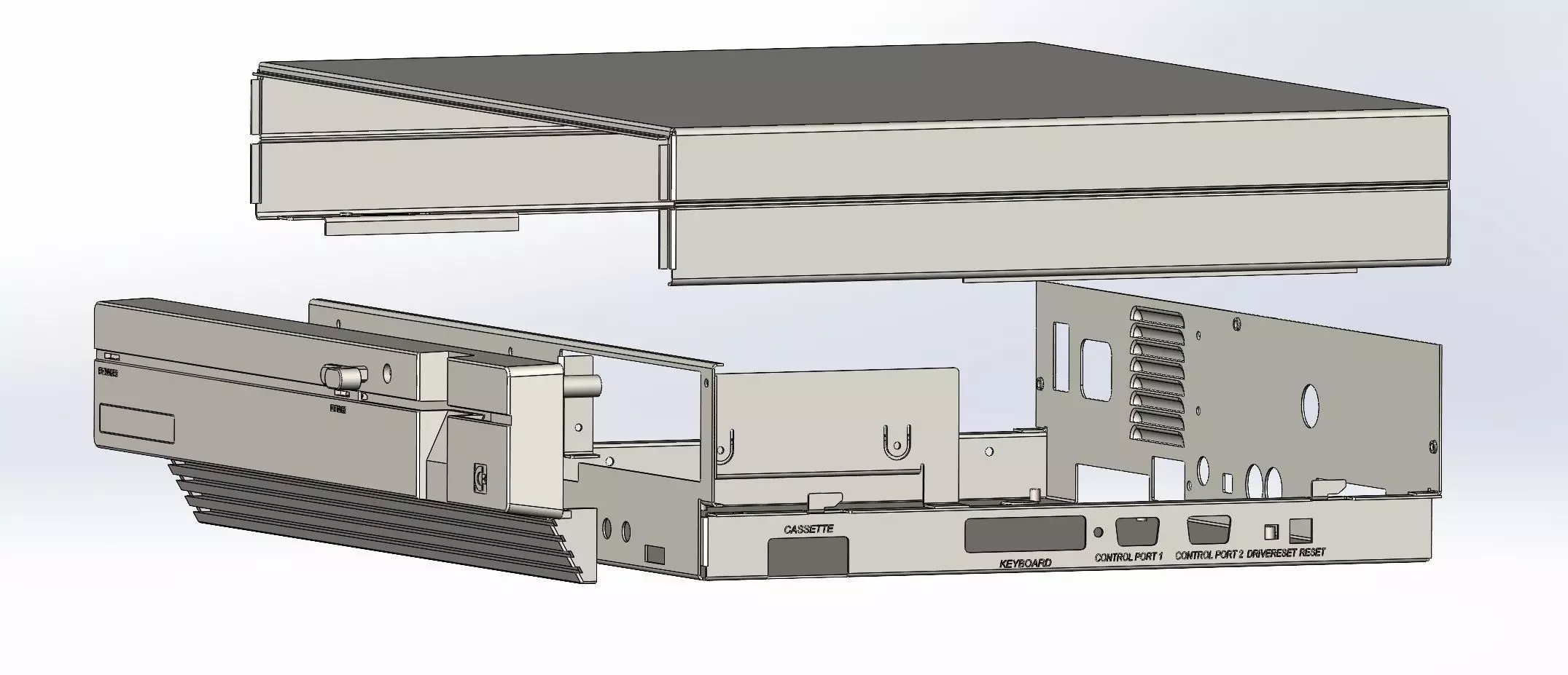 Commodore C128D Desktop computer 3d printed enclosure 3D print model_17