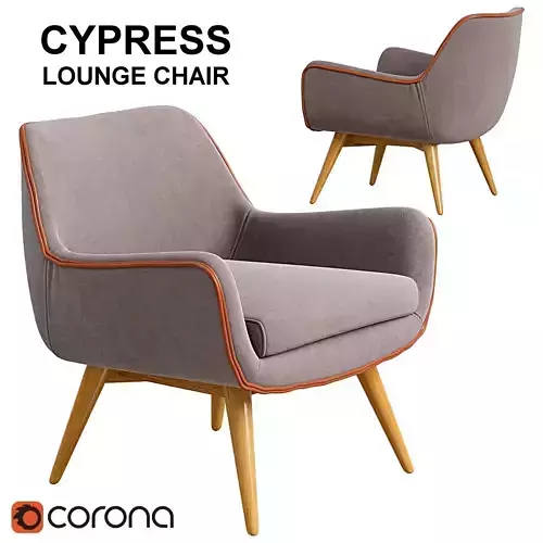 CYPRESS LOUNGE CHAIR Low-poly 3D model