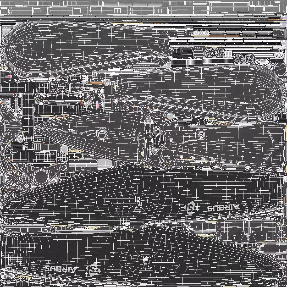 AC75 Hydrofoil Sailboat Airbus Edition 3D model_11