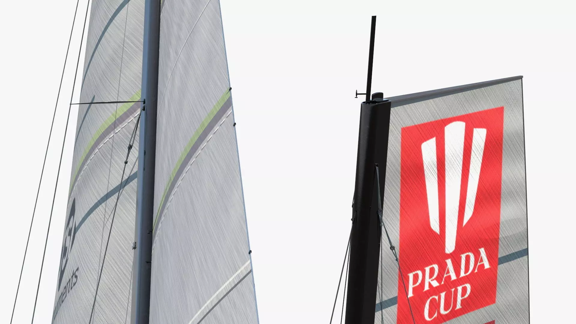 AC75 Hydrofoil Sailboat Airbus Edition 3D model_6