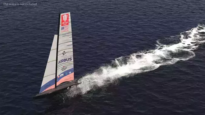 AC75 Hydrofoil Sailboat Airbus Edition