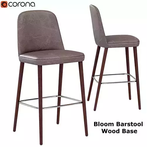 Bloom barstool Low-poly 3D model