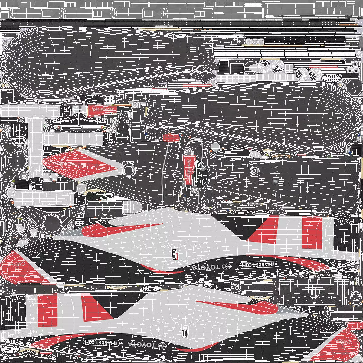 Omega Sponsored Racing Yacht AC75 Red 3D model_11