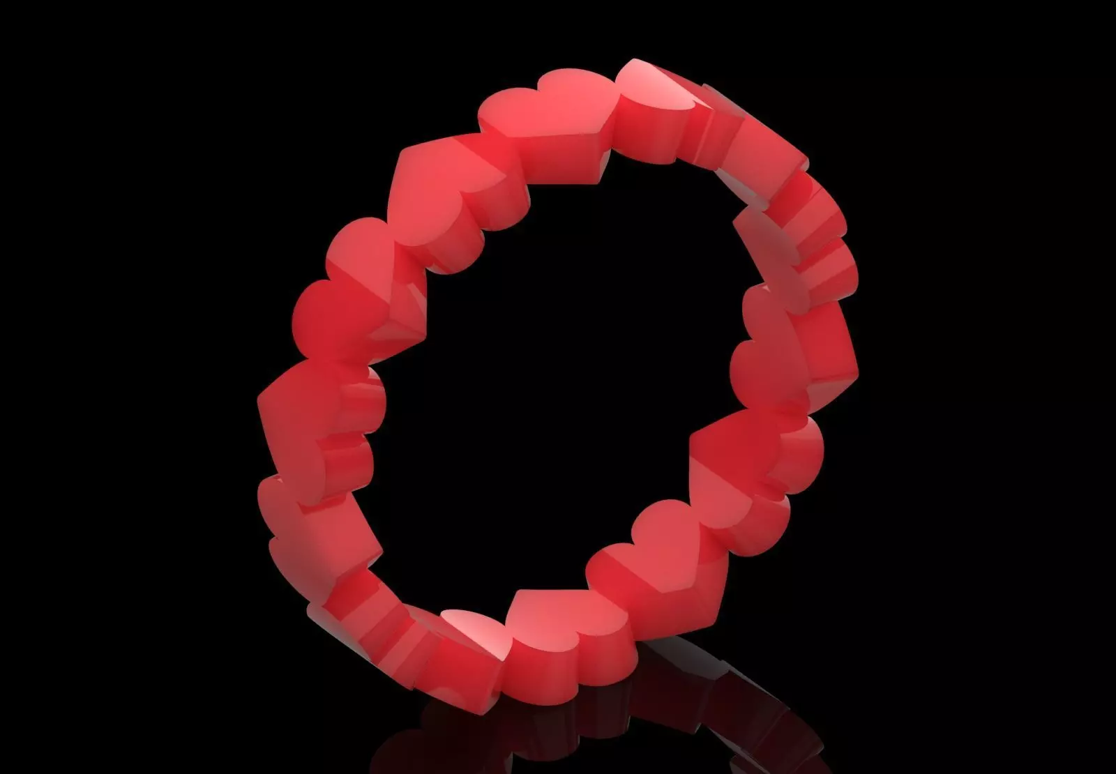 STL 3dm Ring Eternity Ring with Gold Hearts gr0145 3D print model_17