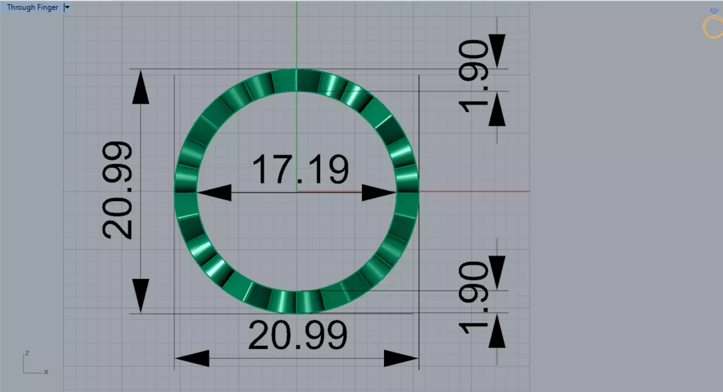 STL 3dm Ring Eternity Ring with Gold Hearts gr0145 3D print model_9