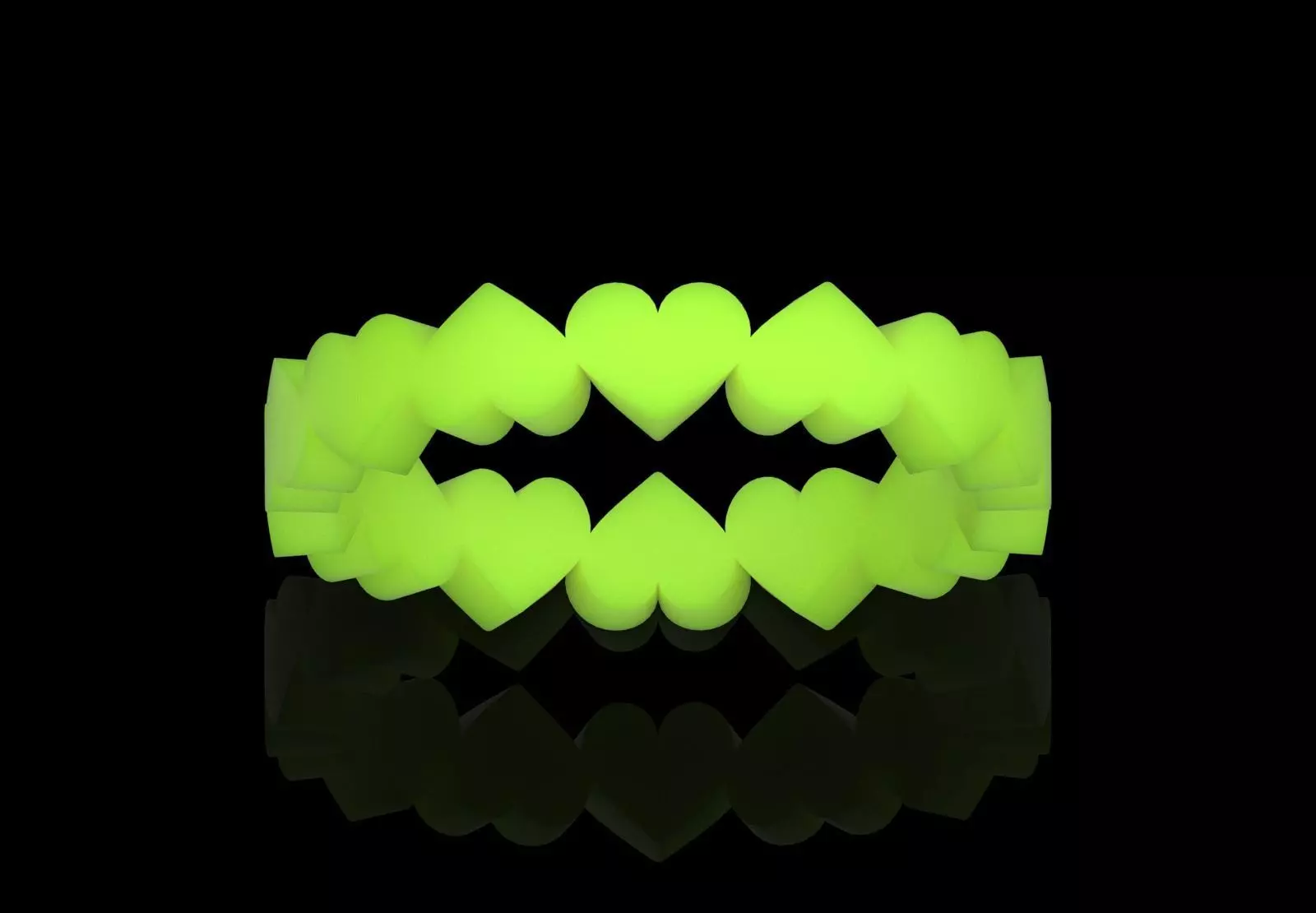 STL 3dm Ring Eternity Ring with Gold Hearts gr0145 3D print model_15