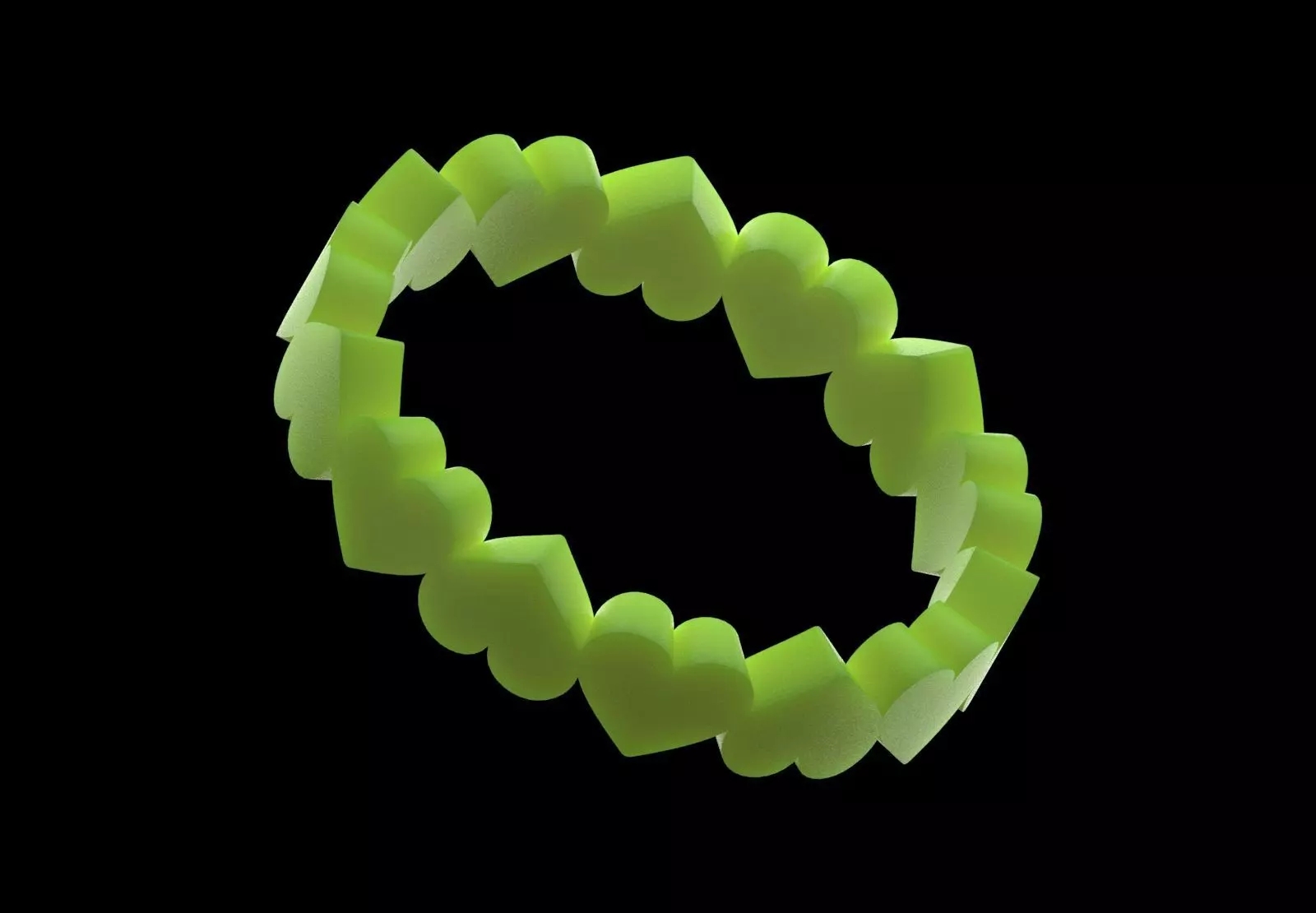 STL 3dm Ring Eternity Ring with Gold Hearts gr0145 3D print model_16