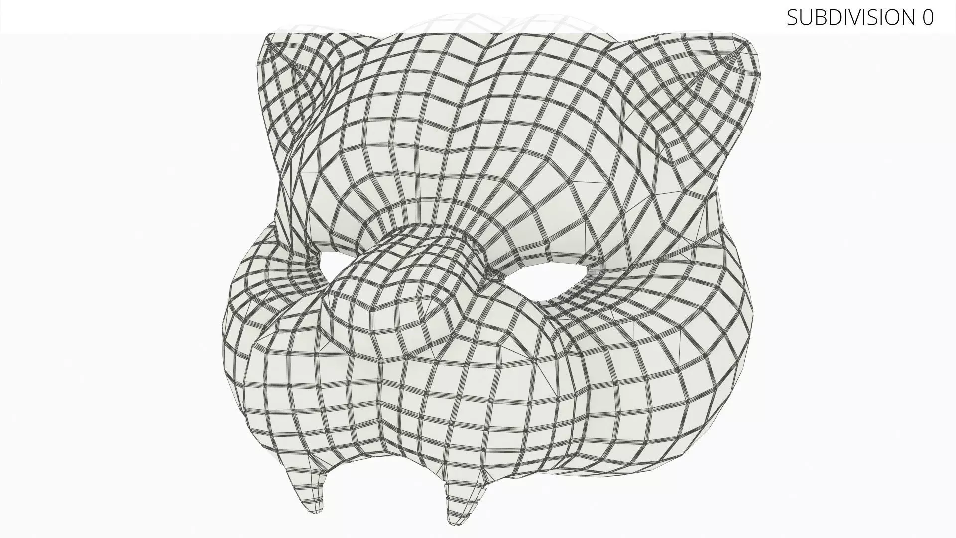 Mirror Panther Costume Mask Silver 3D model_5