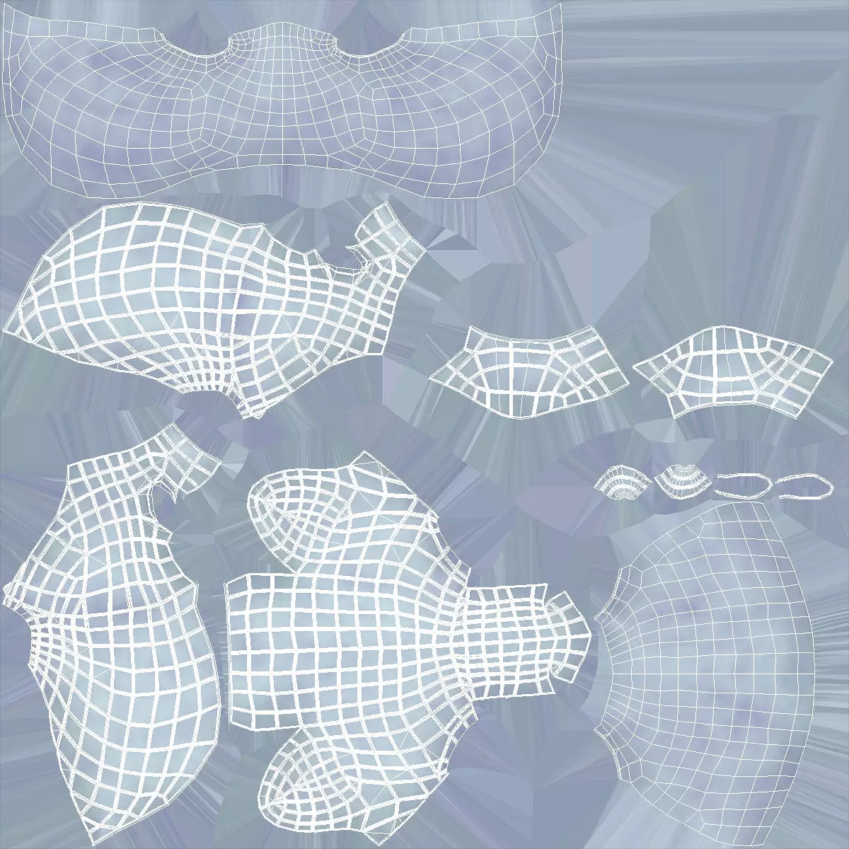 Mirror Panther Costume Mask Silver 3D model_8