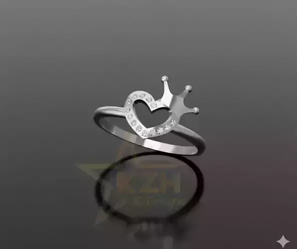 Heart Crown Ring  