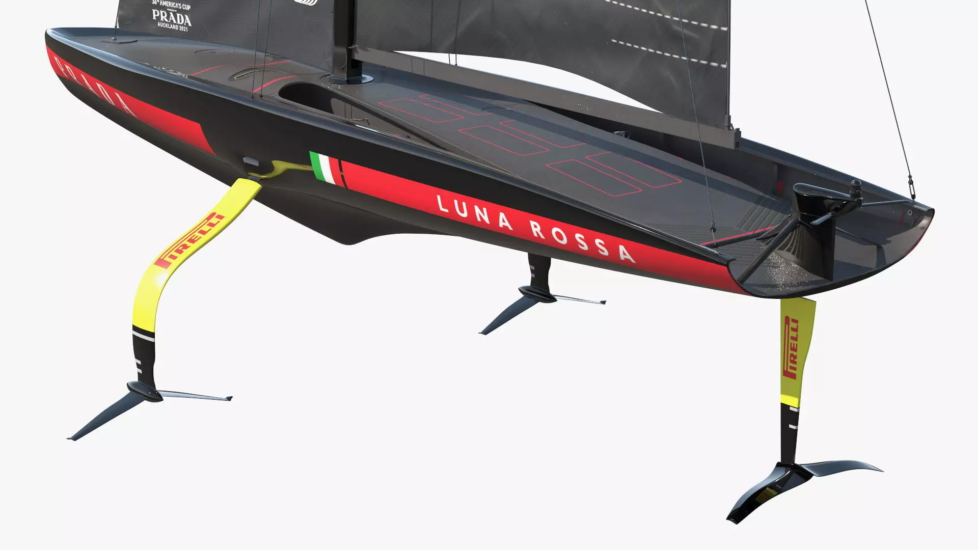 Prada Cup AC75 Sailboat Luna Rossa 3D model_4