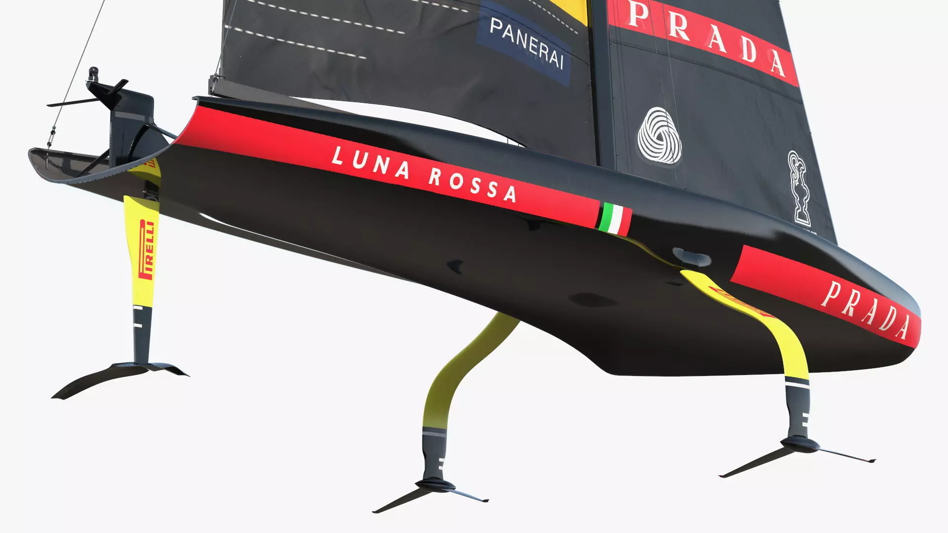Prada Cup AC75 Sailboat Luna Rossa 3D model_5