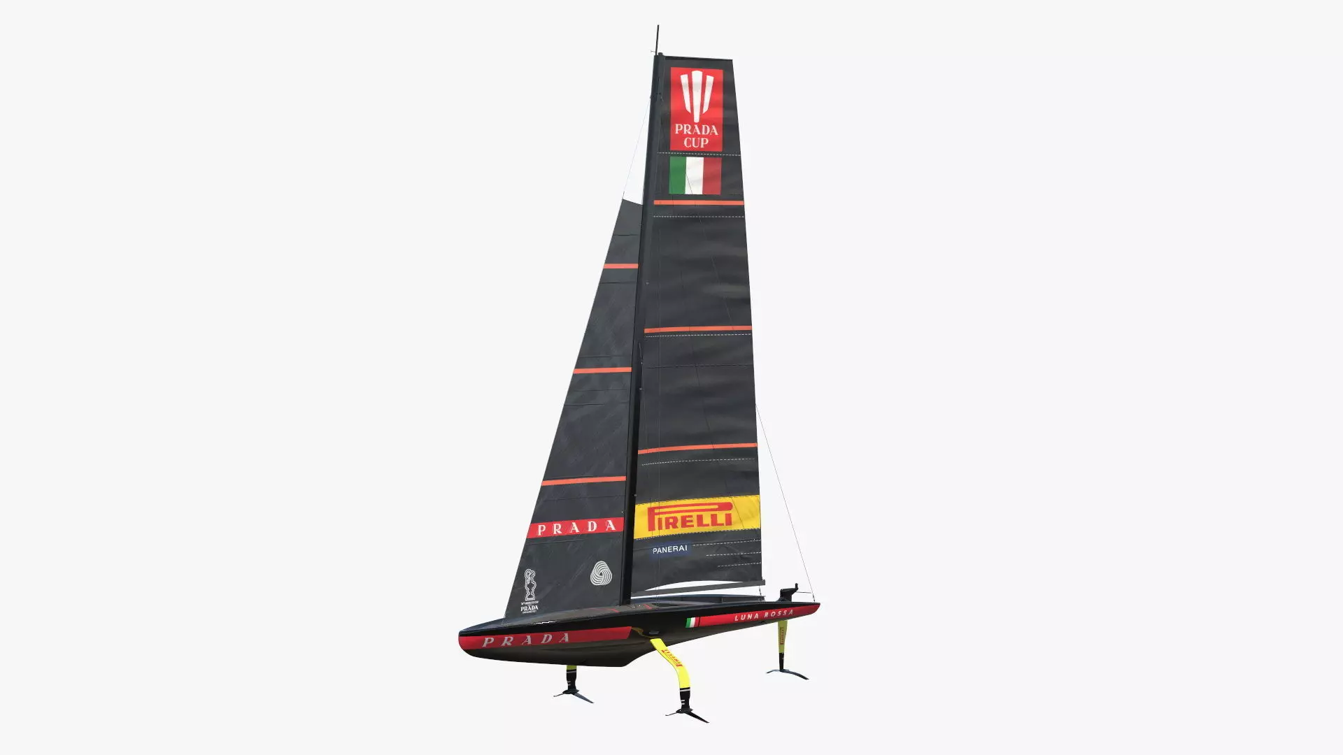 Prada Cup AC75 Sailboat Luna Rossa 3D model_1