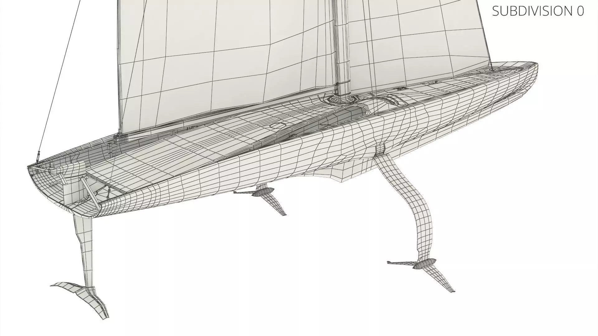 Prada Cup AC75 Sailboat Luna Rossa 3D model_8