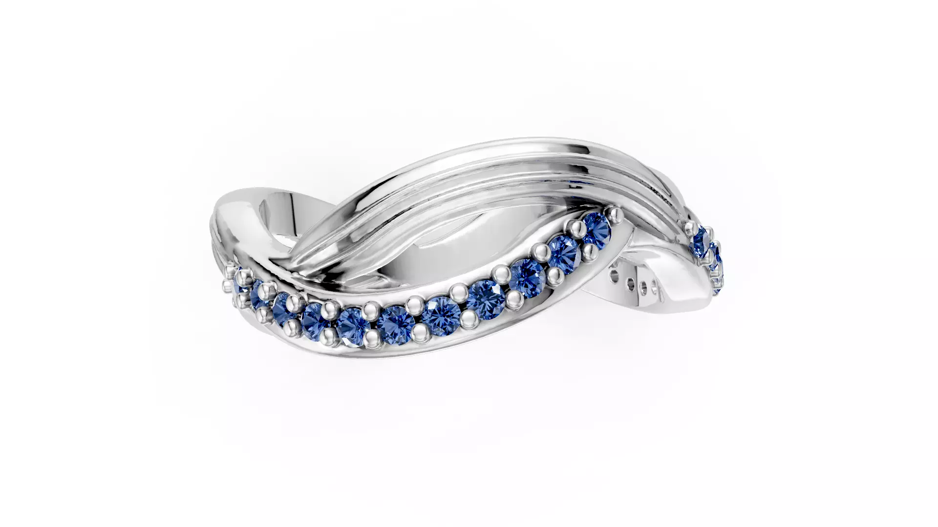 Rocks and Waves Ring 3D print model_7