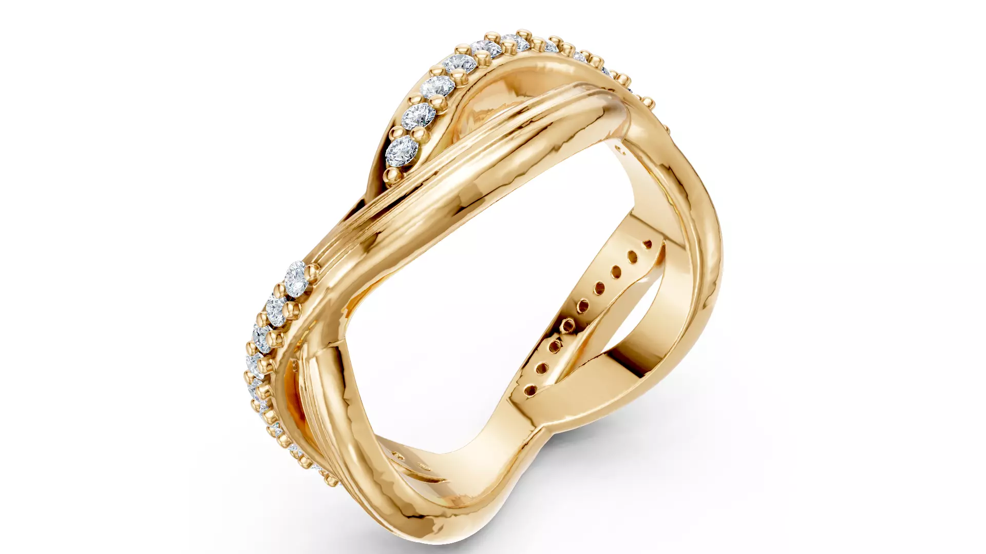 Rocks and Waves Ring 3D print model_14