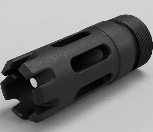 Flash Hider ALPHA CW-TCR10 for Airsoft Replicas 10 cm 3D print model_0