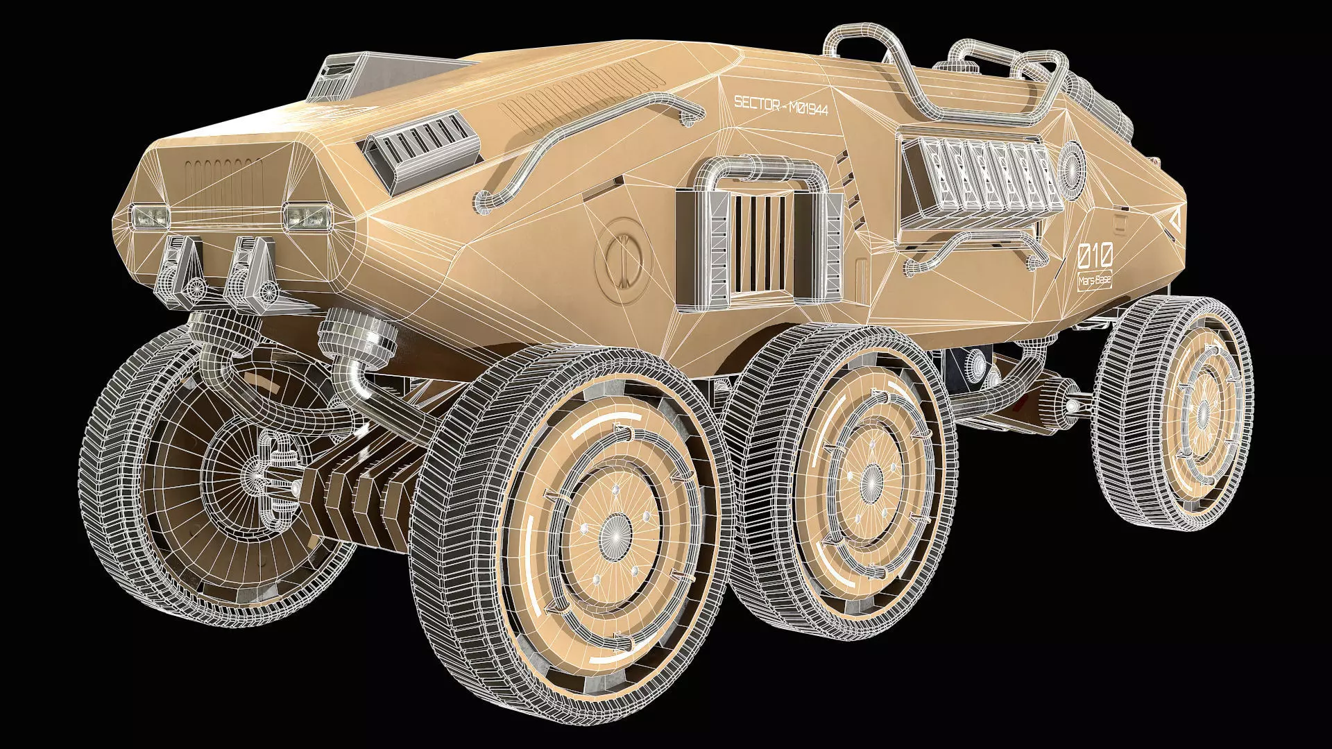 Mars Rover-1-Desert 3D model_10