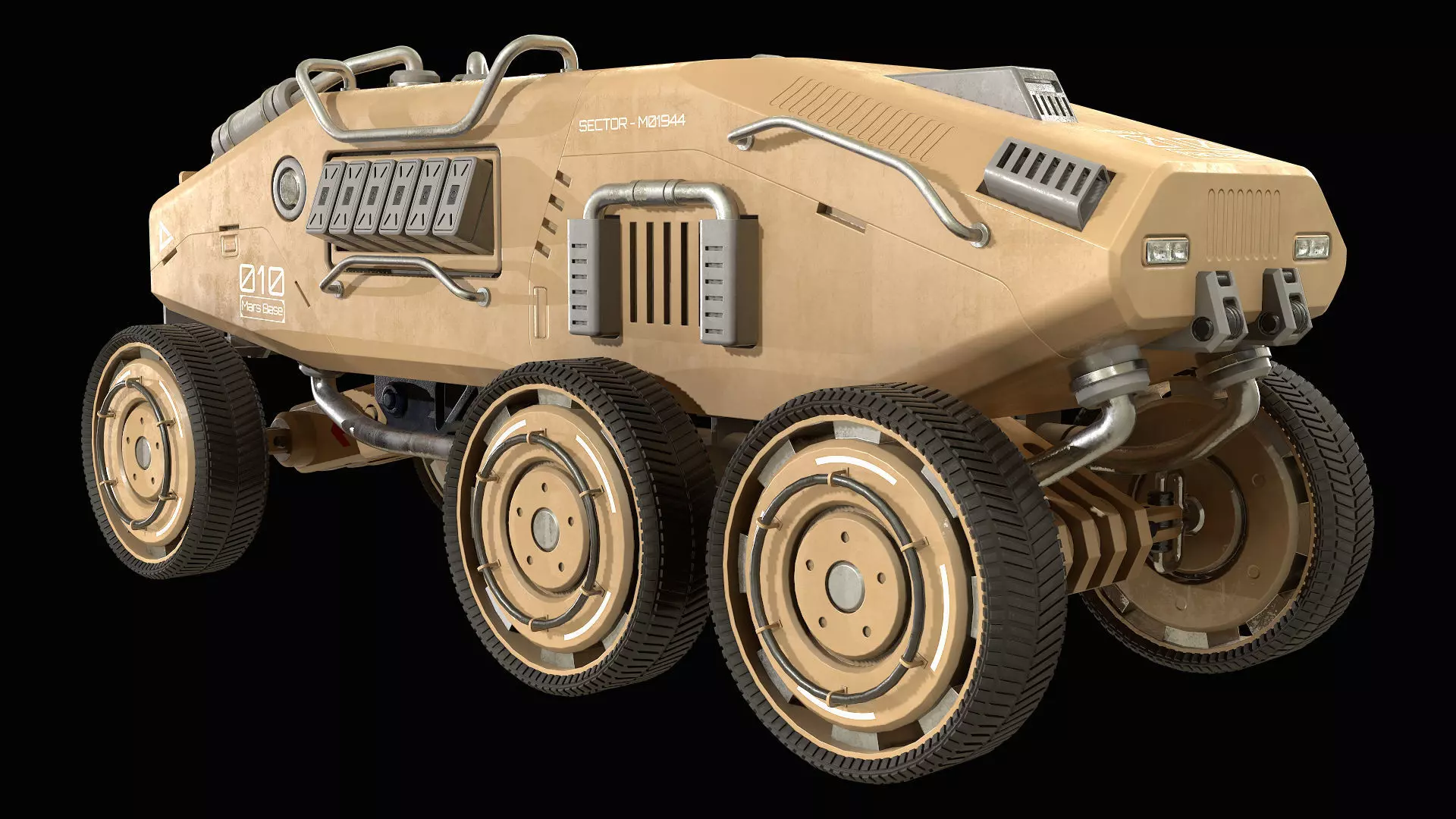 Mars Rover-1-Desert 3D model_6