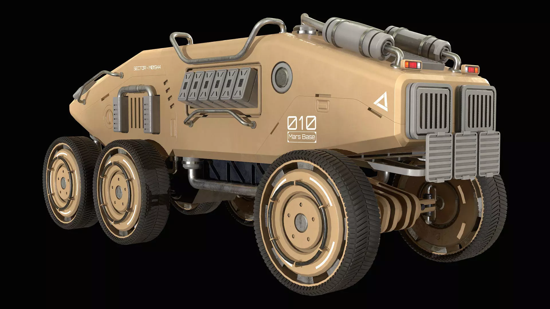 Mars Rover-1-Desert 3D model_4