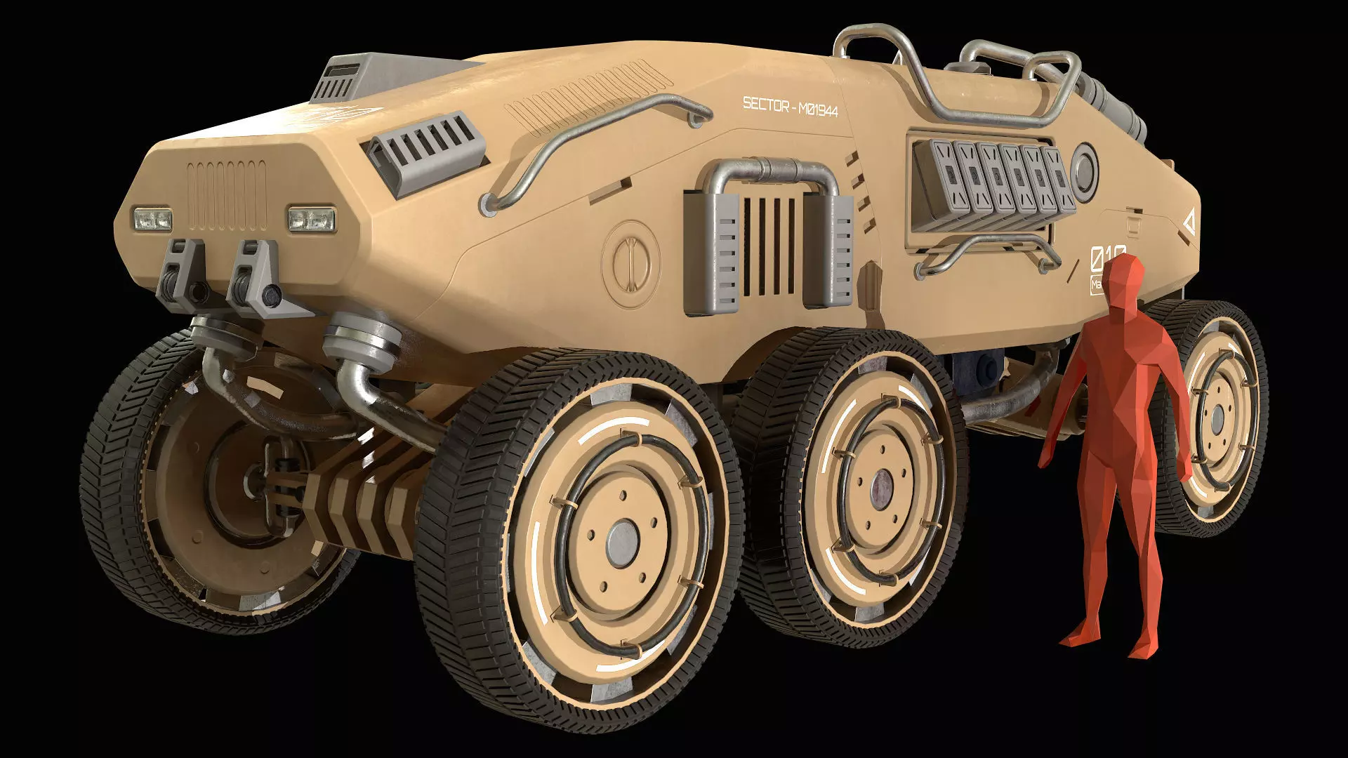 Mars Rover-1-Desert 3D model_1