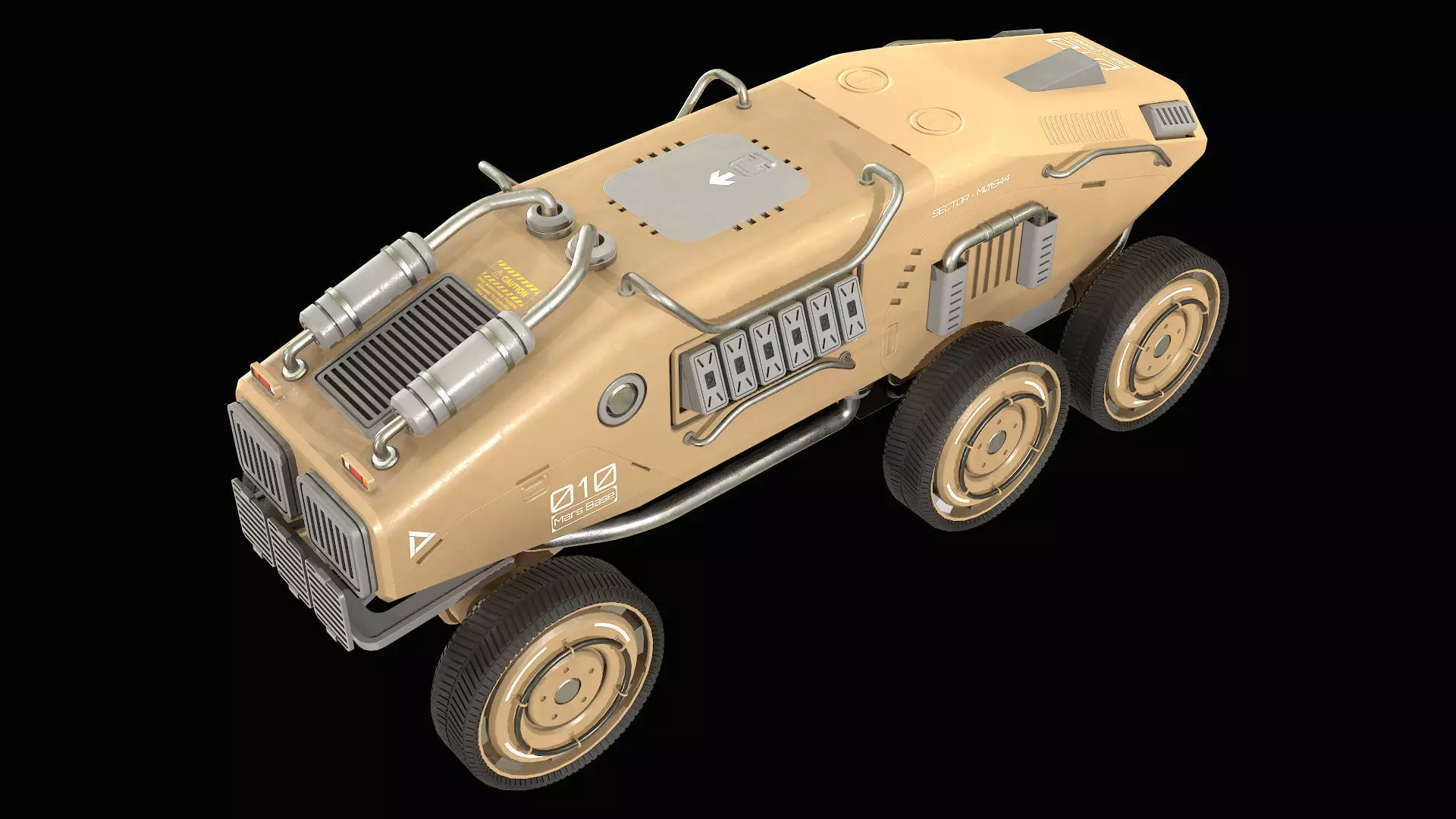 Mars Rover-1-Desert 3D model_8