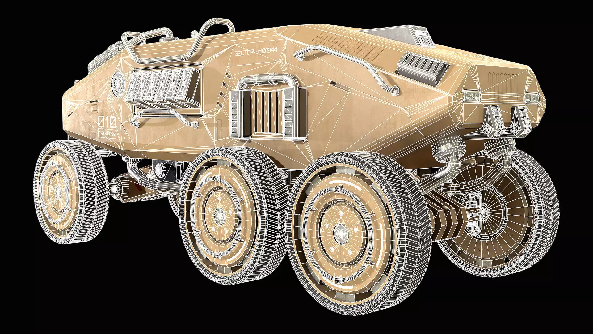 Mars Rover-1-Desert 3D model_13