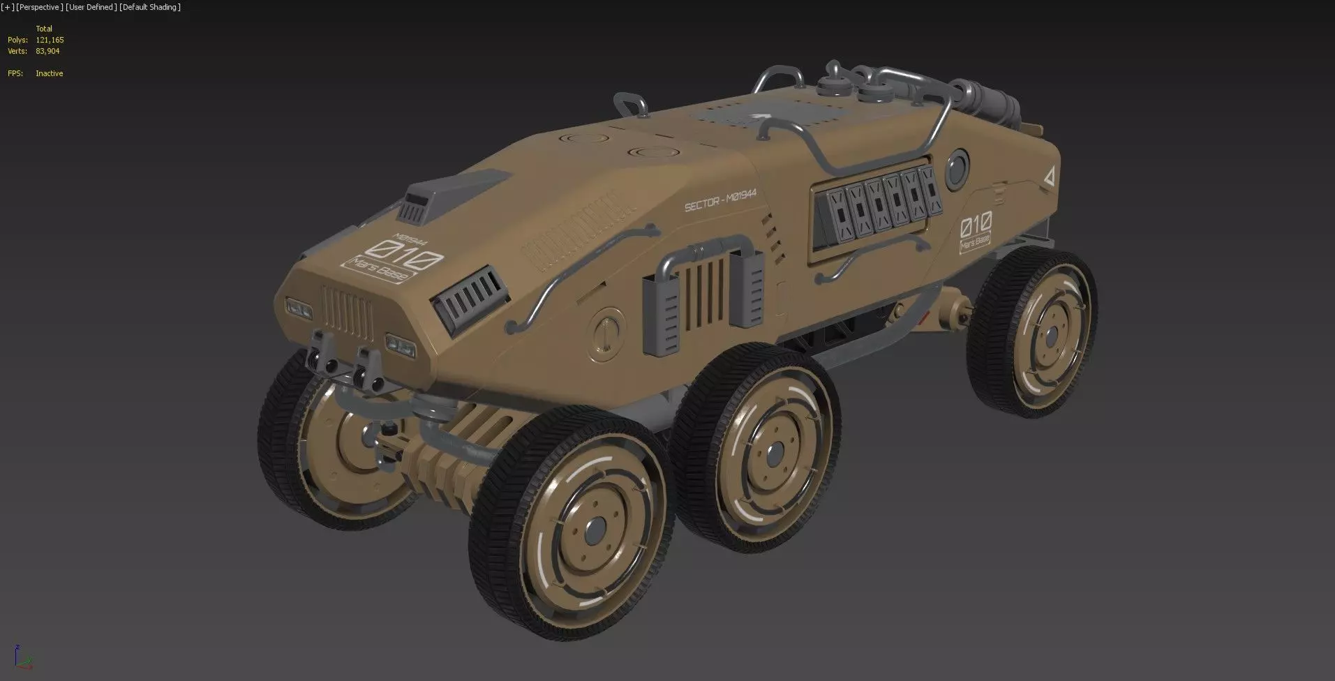 Mars Rover-1-Desert 3D model_25