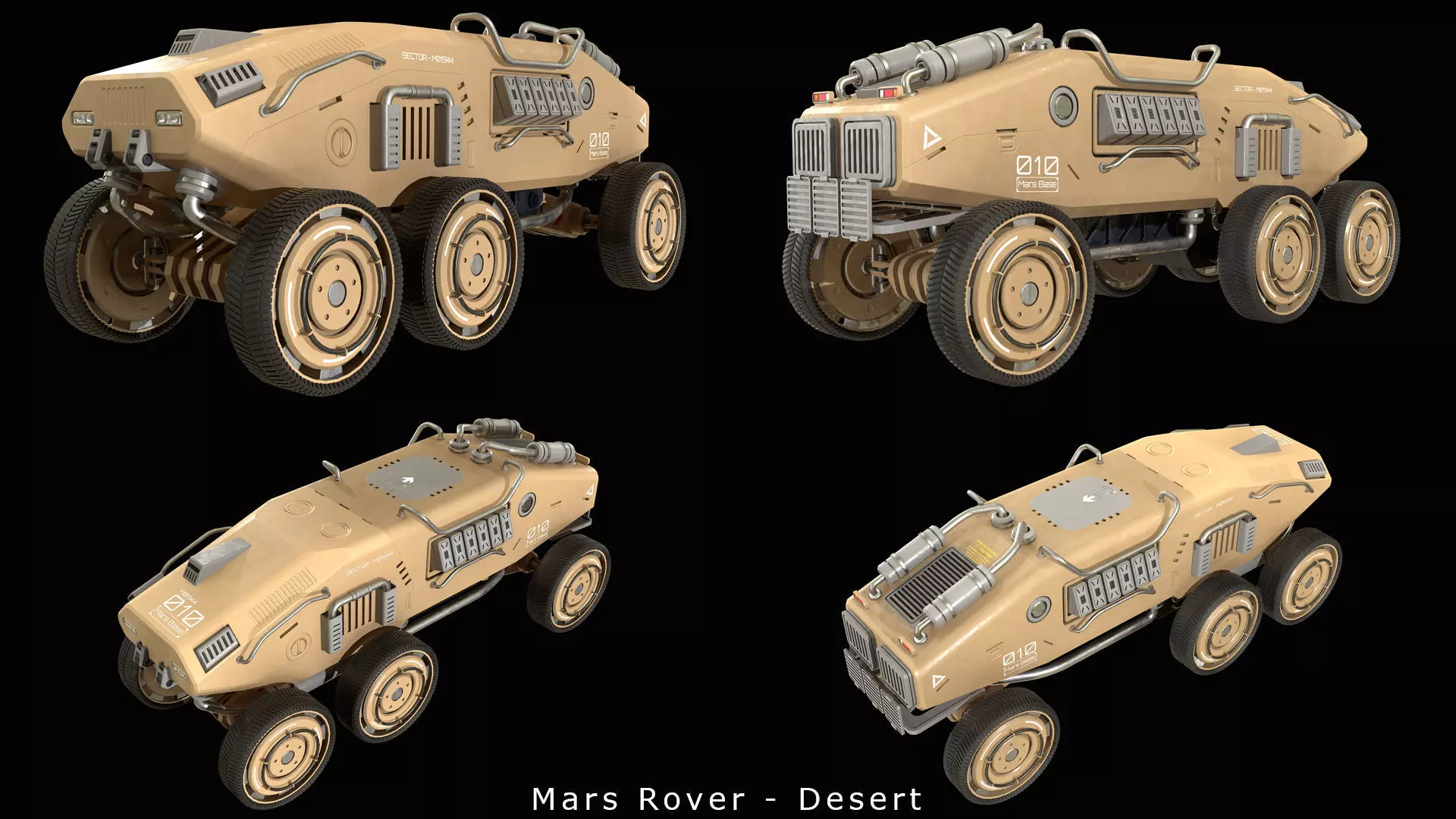 Mars Rover-1-Desert 3D model_9