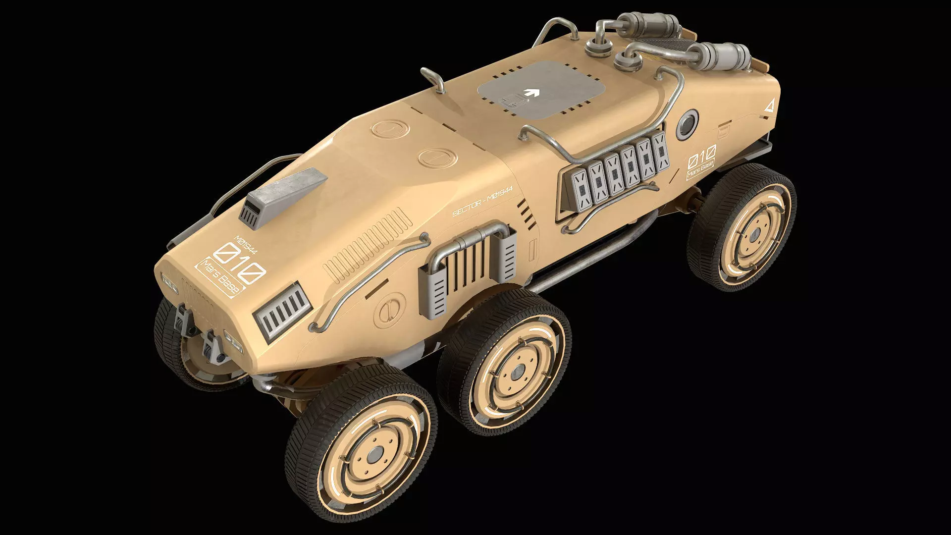 Mars Rover-1-Desert 3D model_7