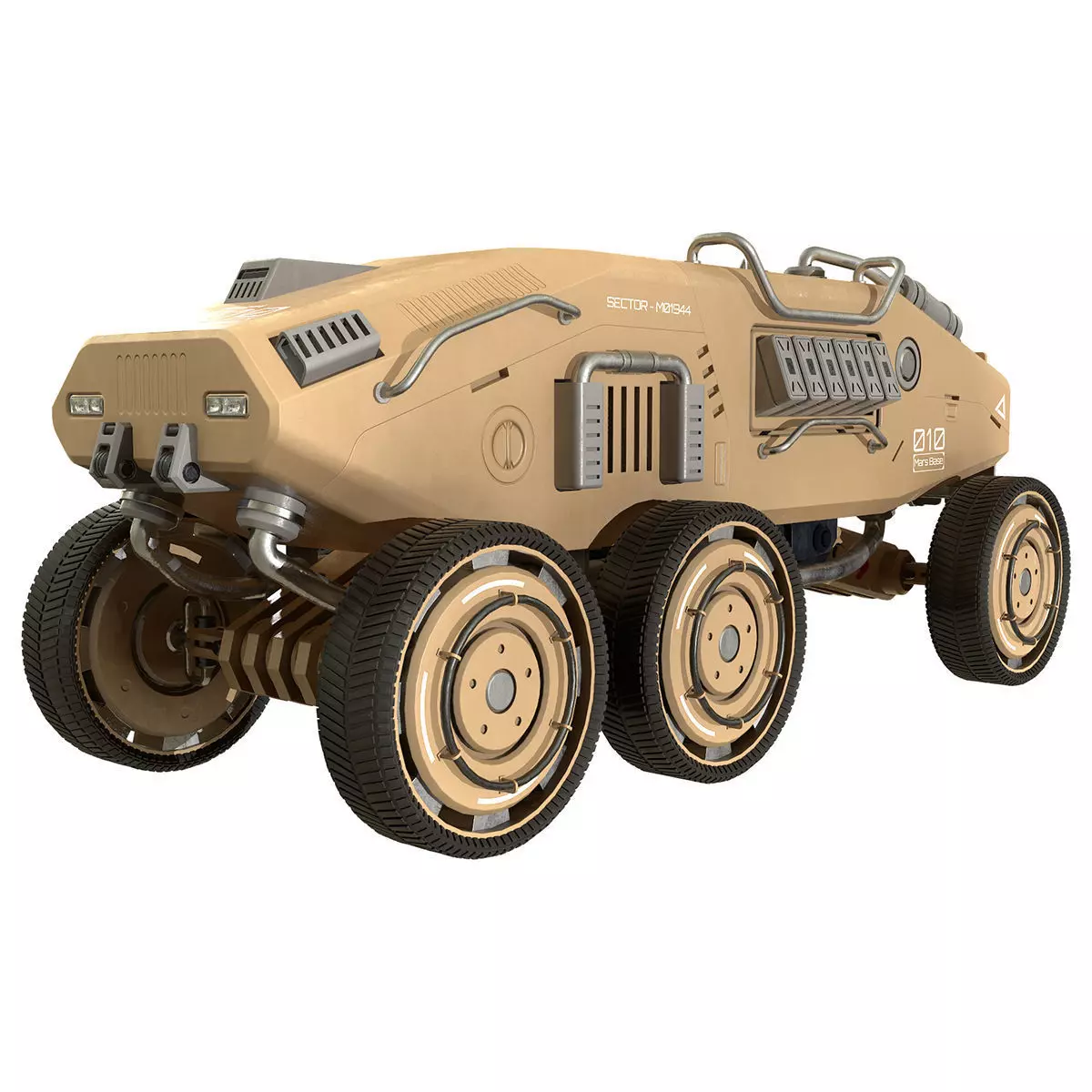 Mars Rover-1-Desert 3D model_0