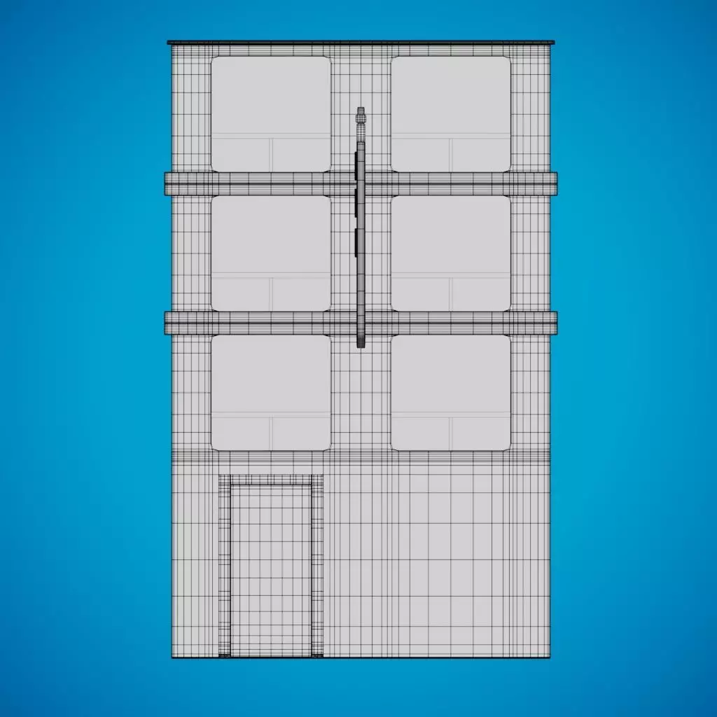 Hotel Cartoon Simple  3D model_5