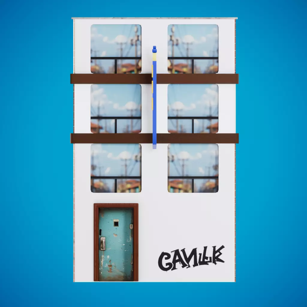 Hotel Cartoon Simple  3D model_2