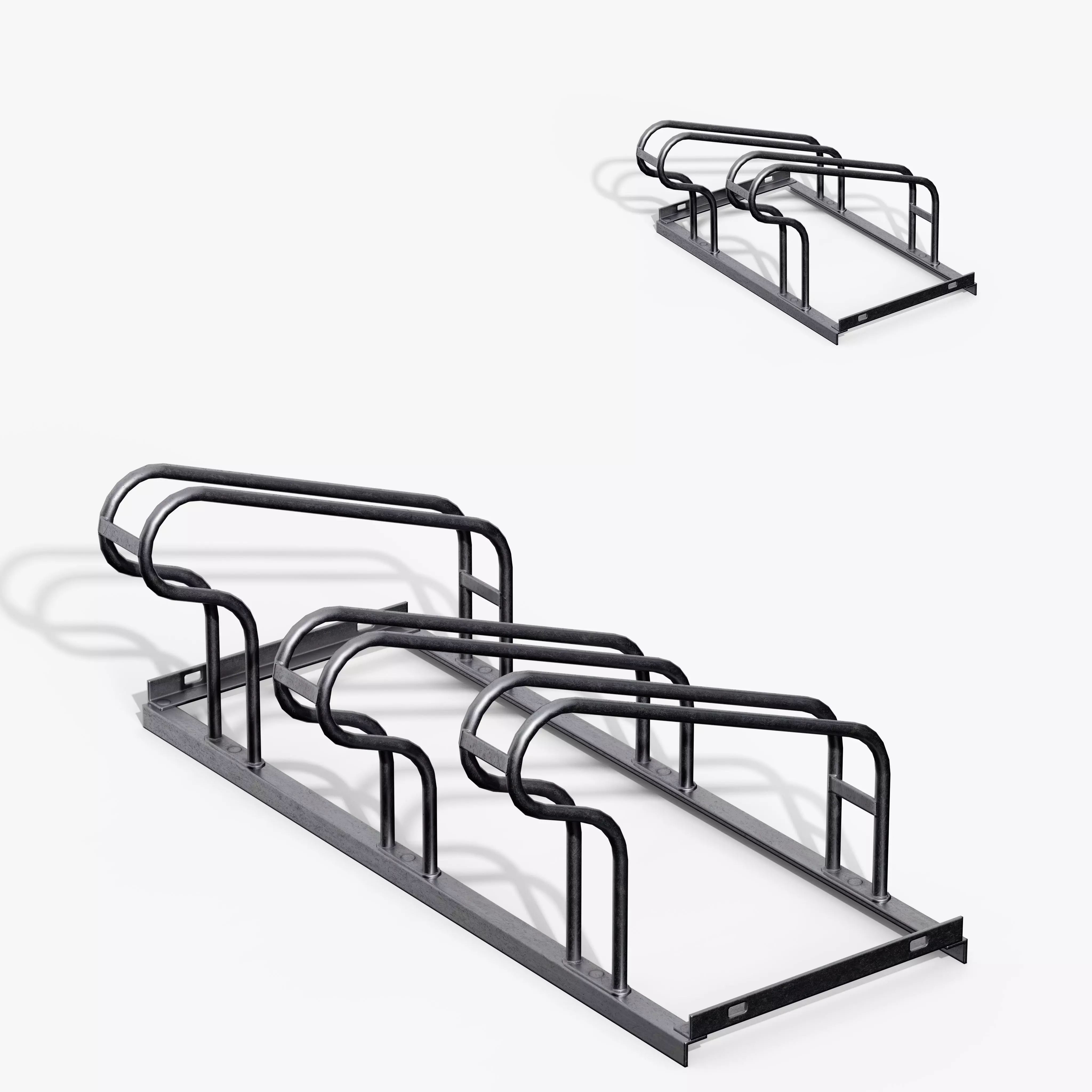 Bicycle Stand Type A Low-poly 3D model_3