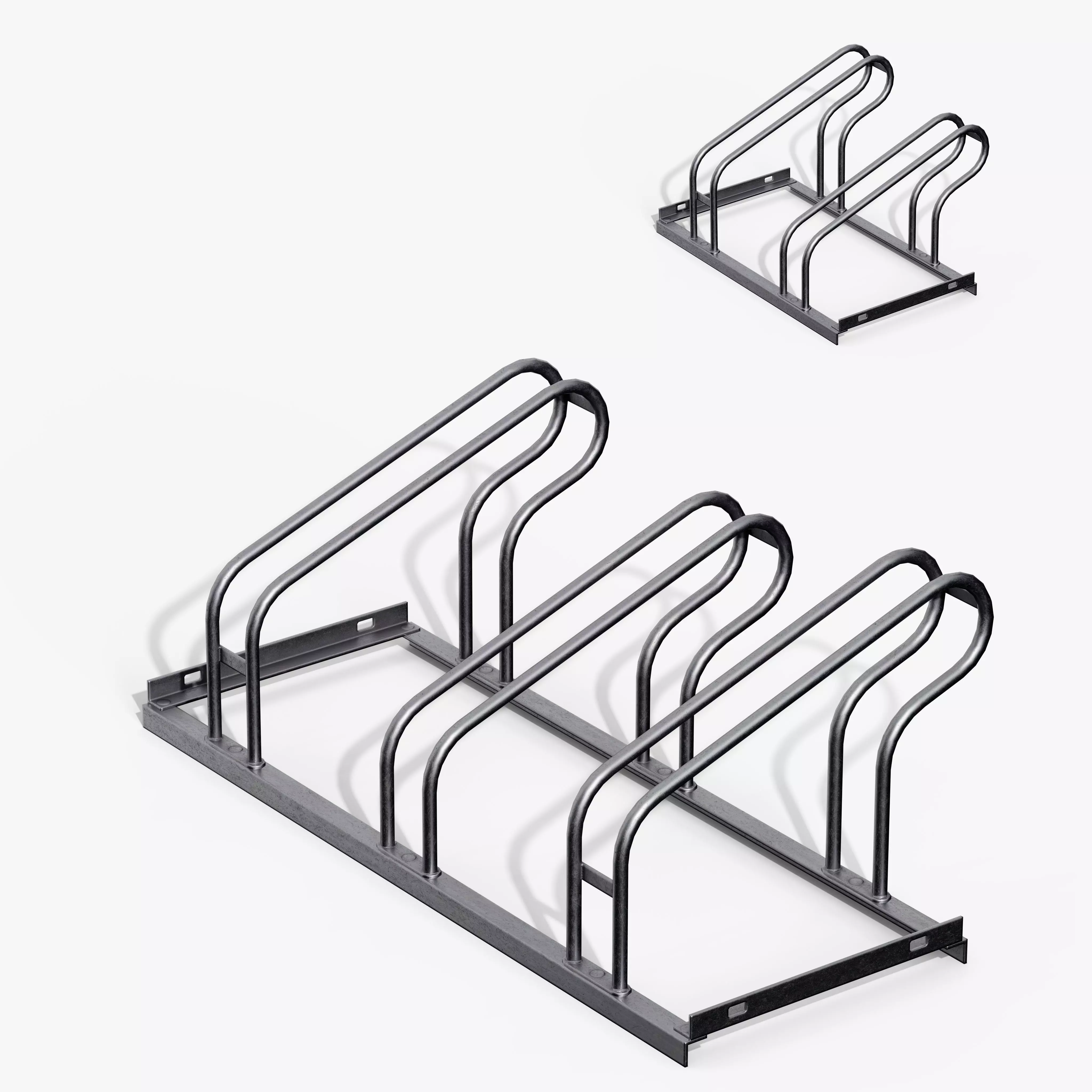 Bicycle Stand Type A Low-poly 3D model_7