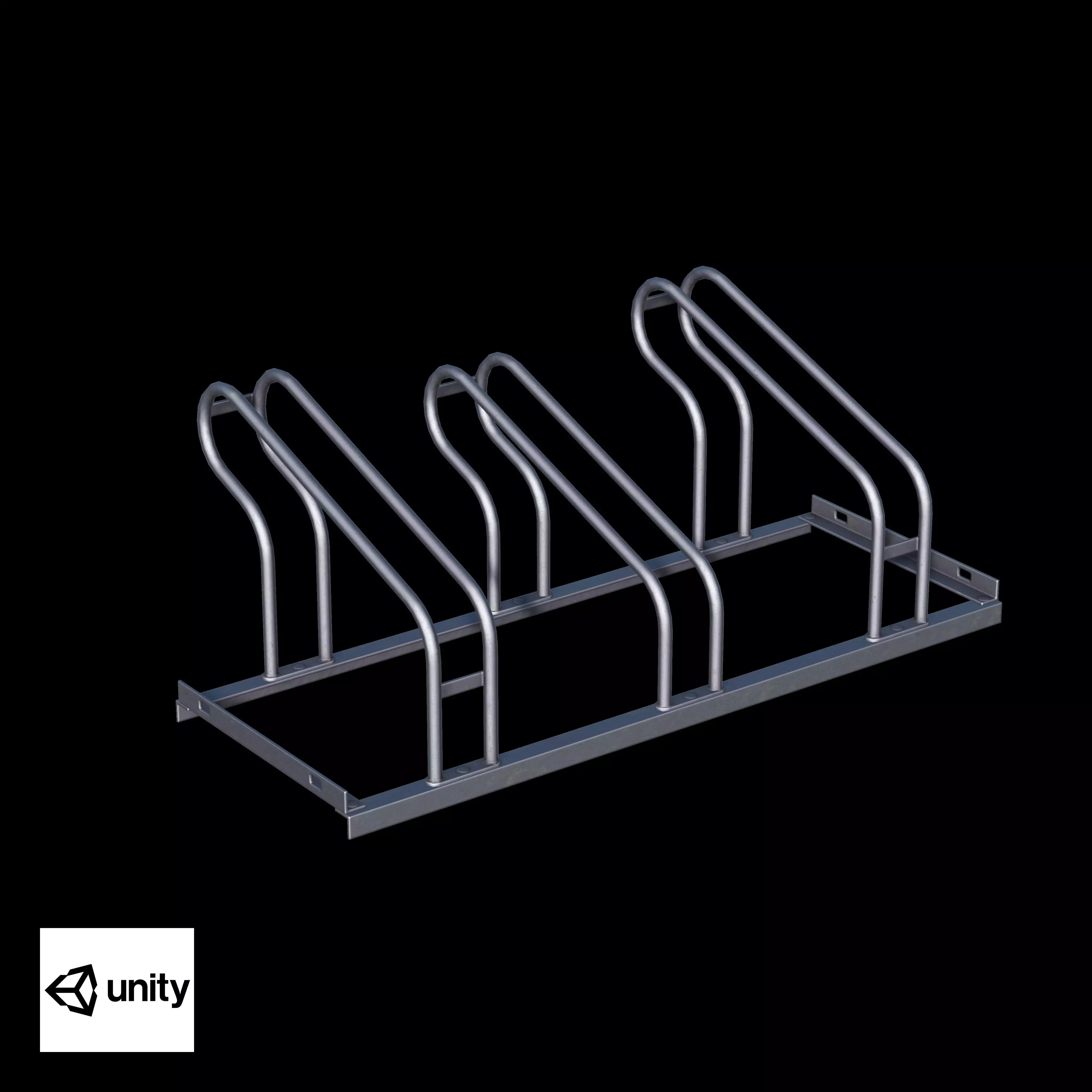 Bicycle Stand Type A Low-poly 3D model_13