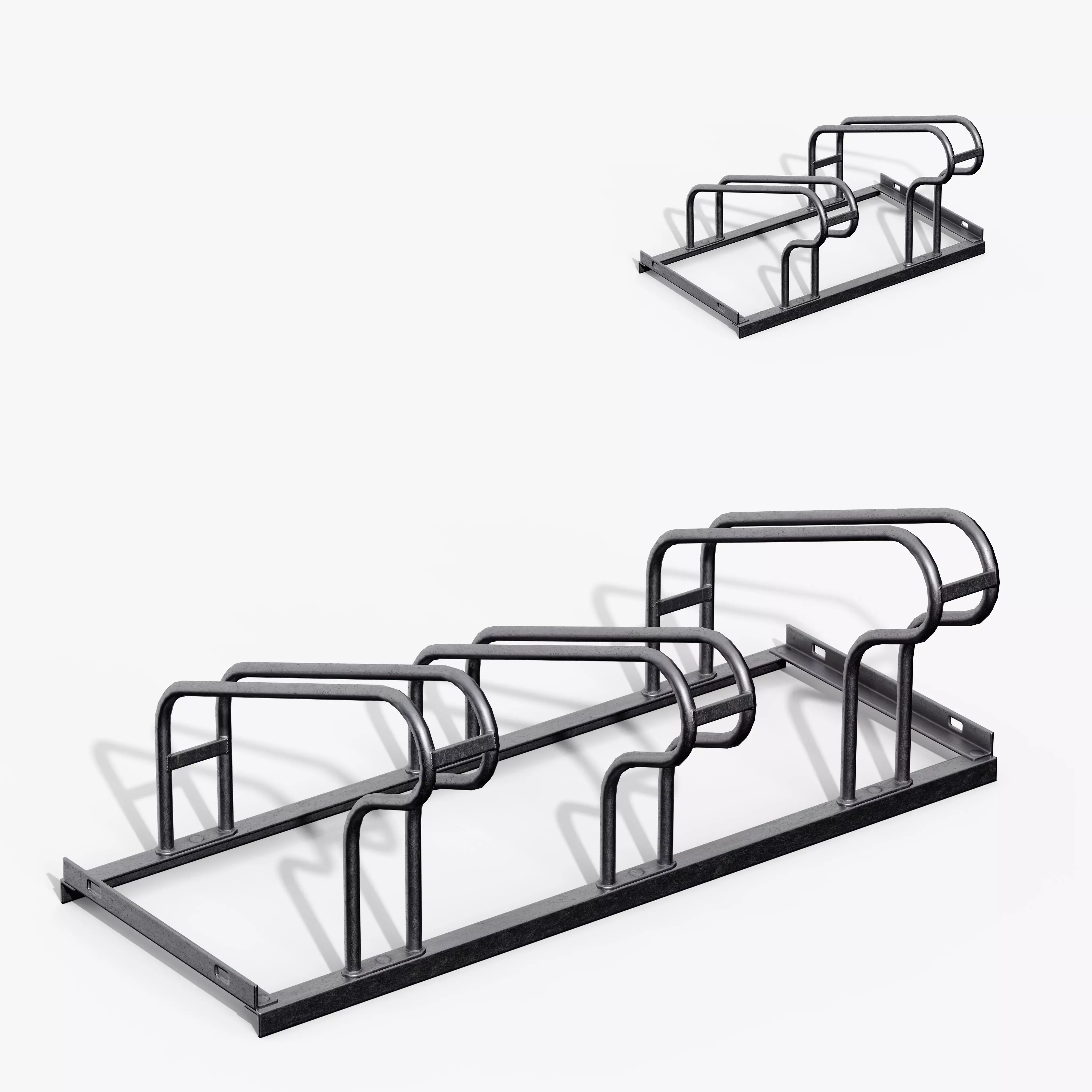 Bicycle Stand Type A Low-poly 3D model_5
