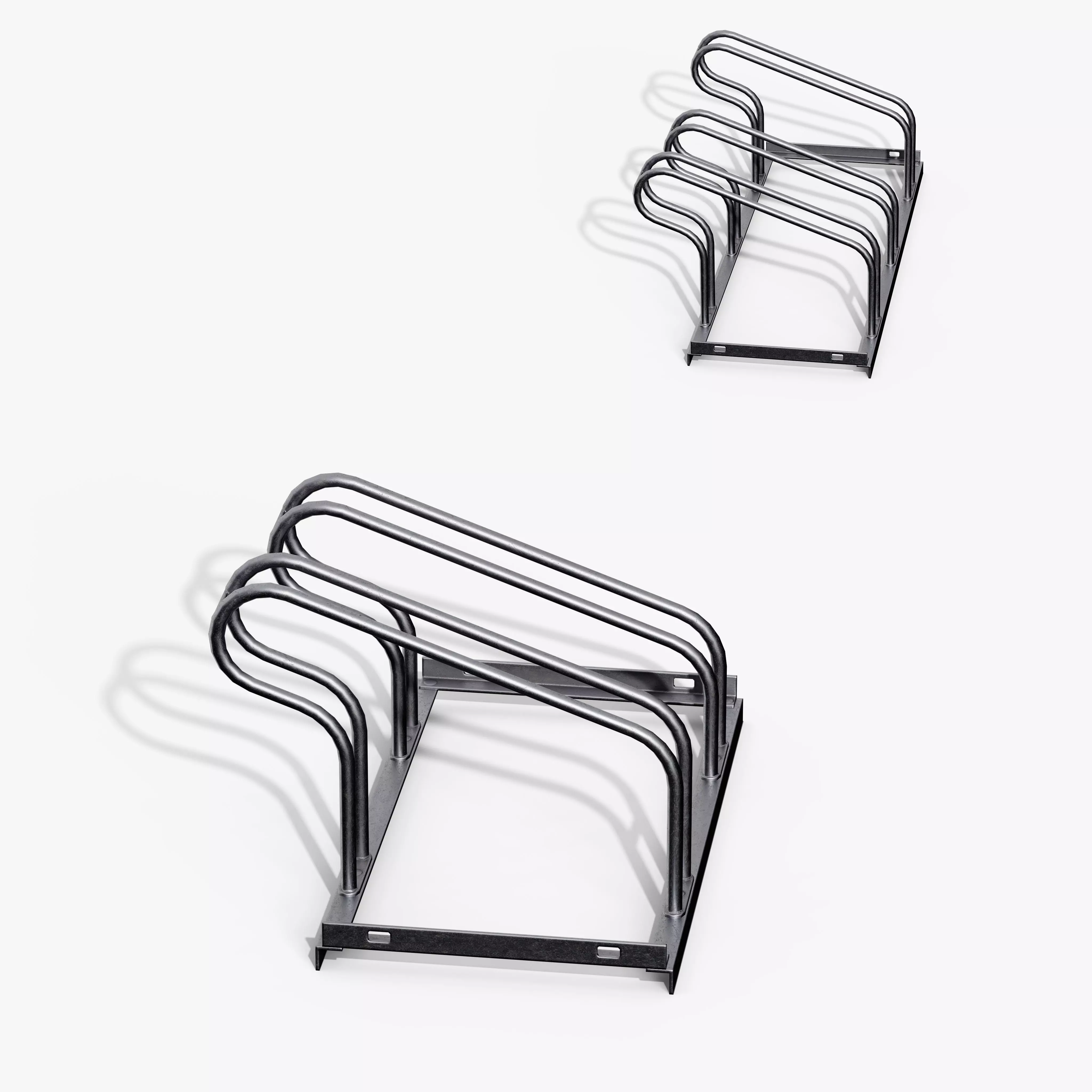 Bicycle Stand Type A Low-poly 3D model_2