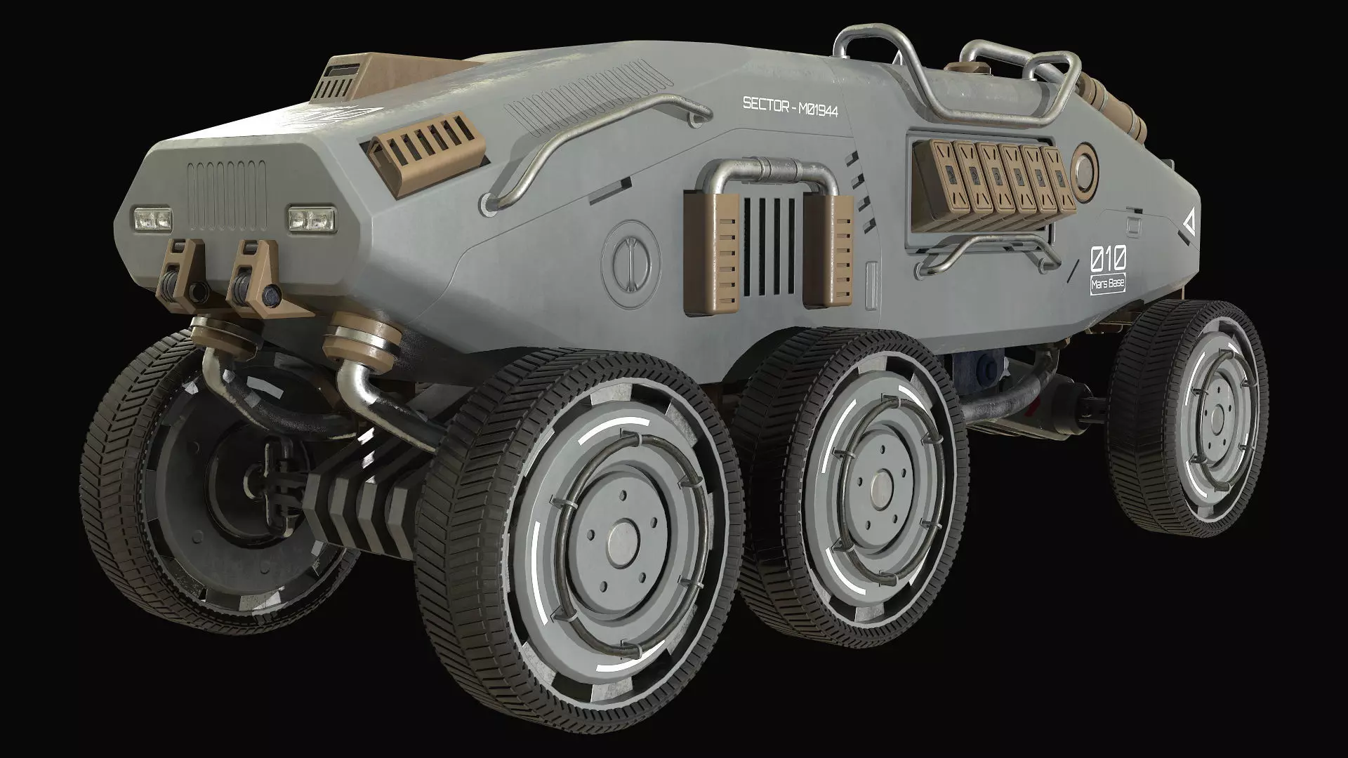 Mars Rover-1-Grey 3D model_1