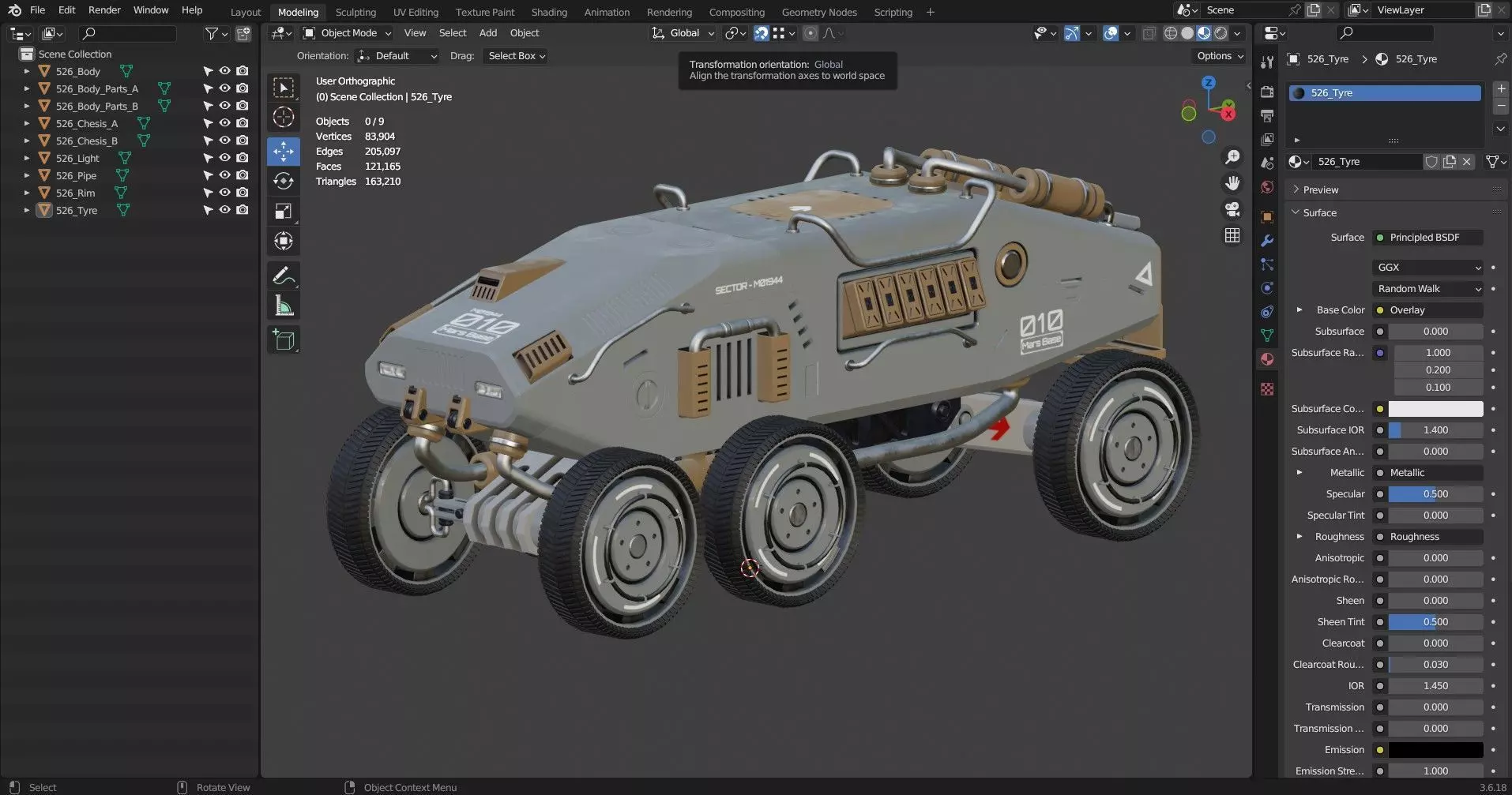 Mars Rover-1-Grey 3D model_24
