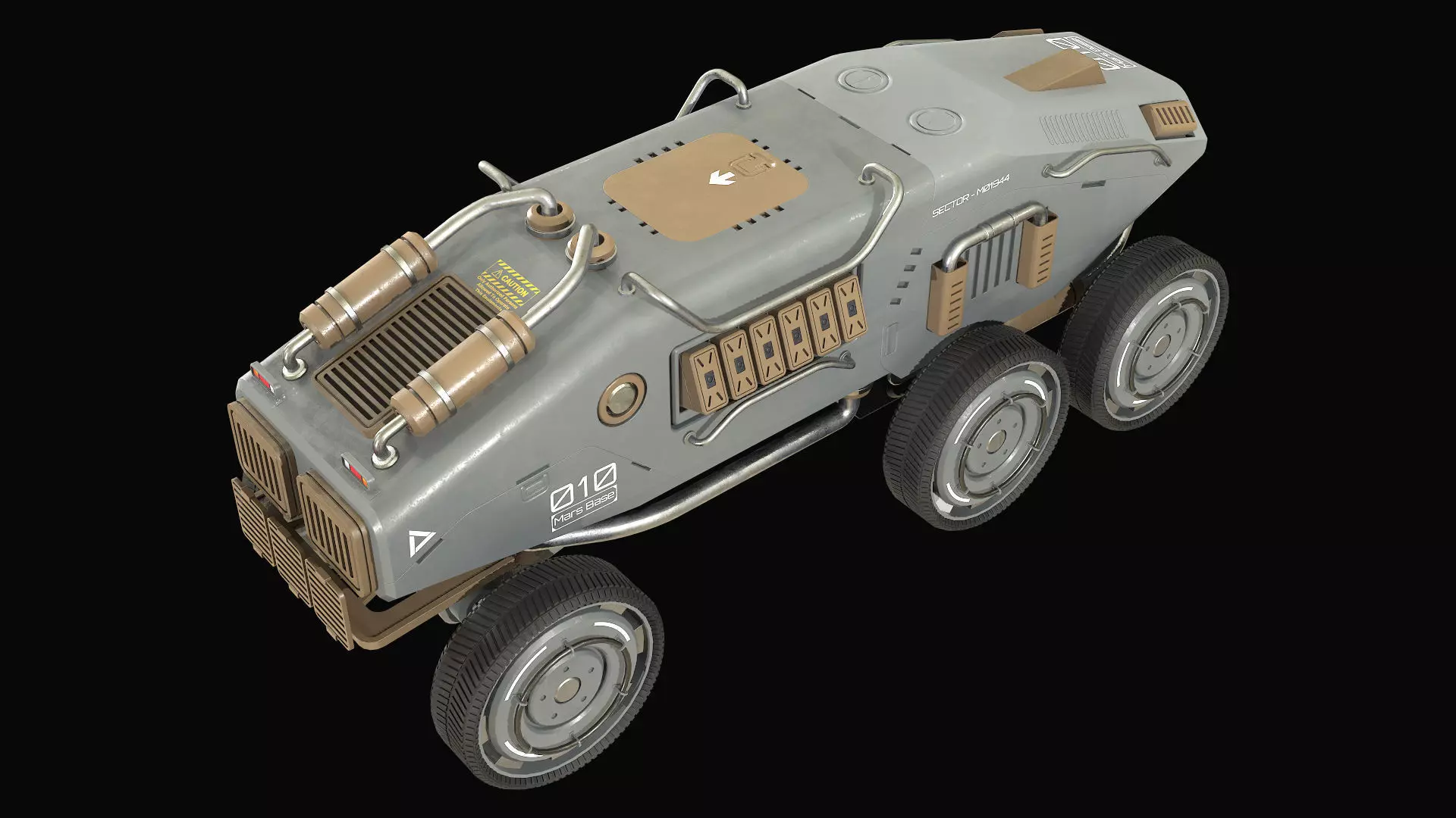 Mars Rover-1-Grey 3D model_8