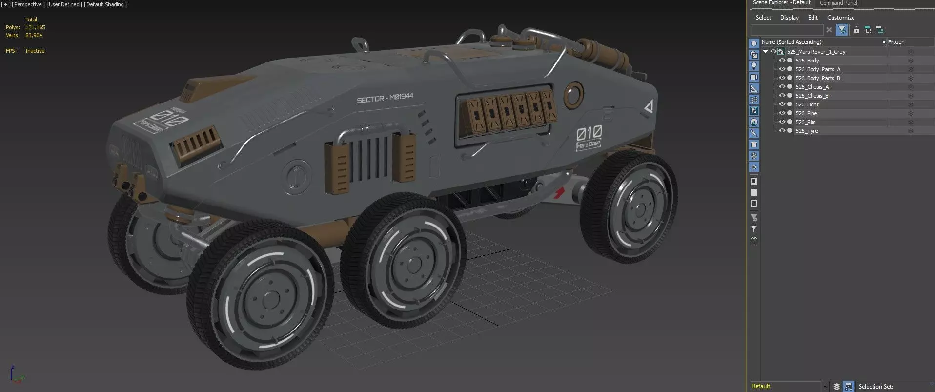 Mars Rover-1-Grey 3D model_25