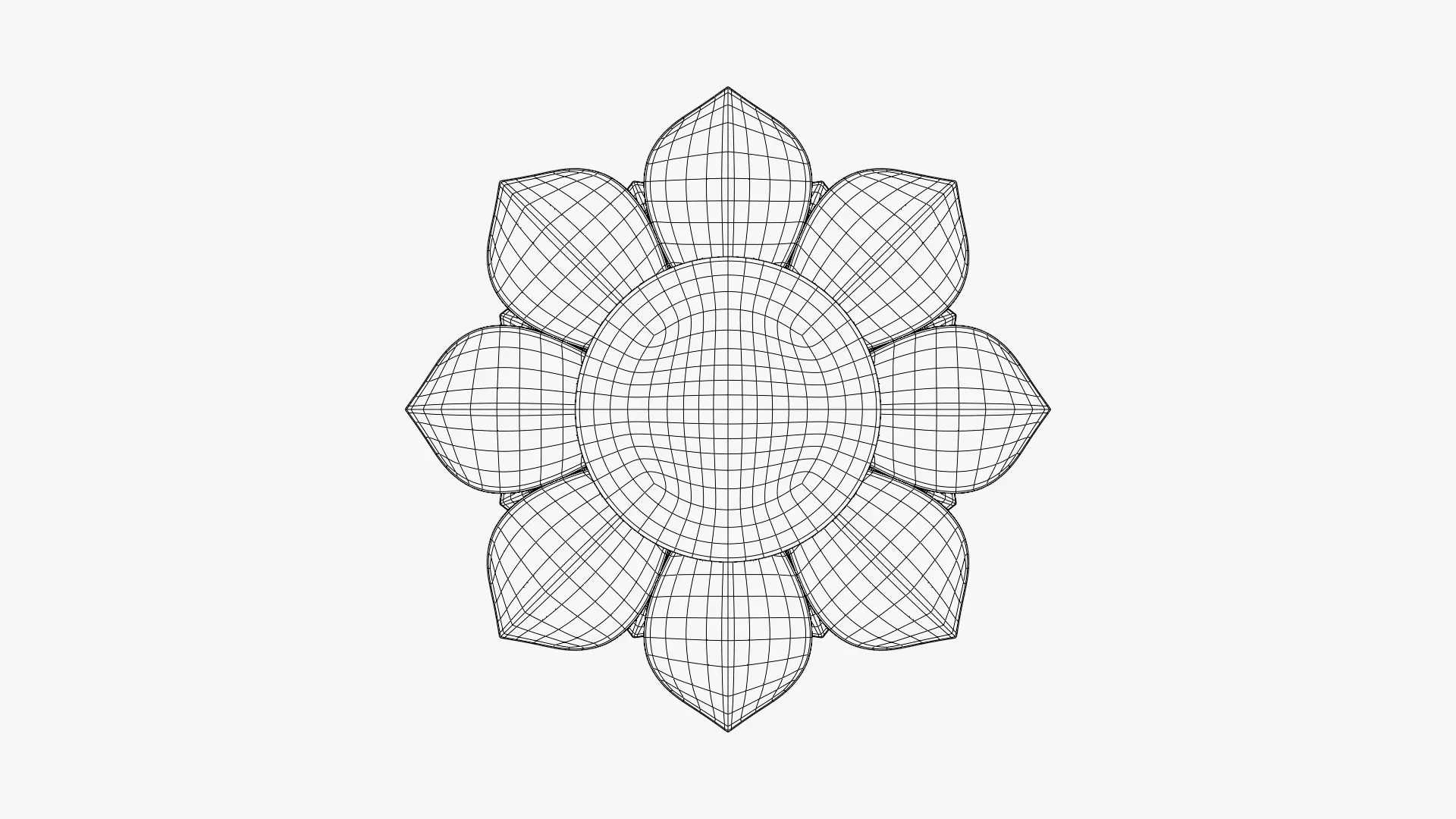 Lotus Incense Burner 3D model_8