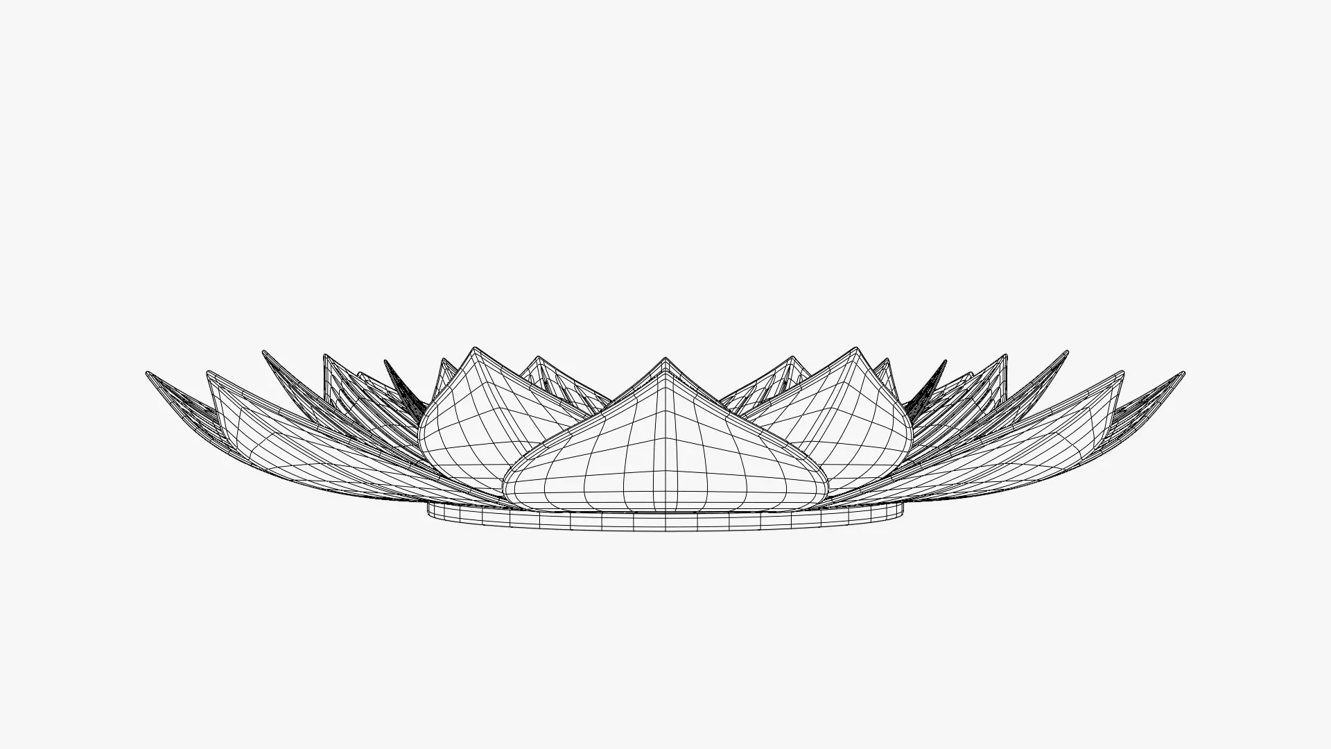 Lotus Incense Burner 3D model_6