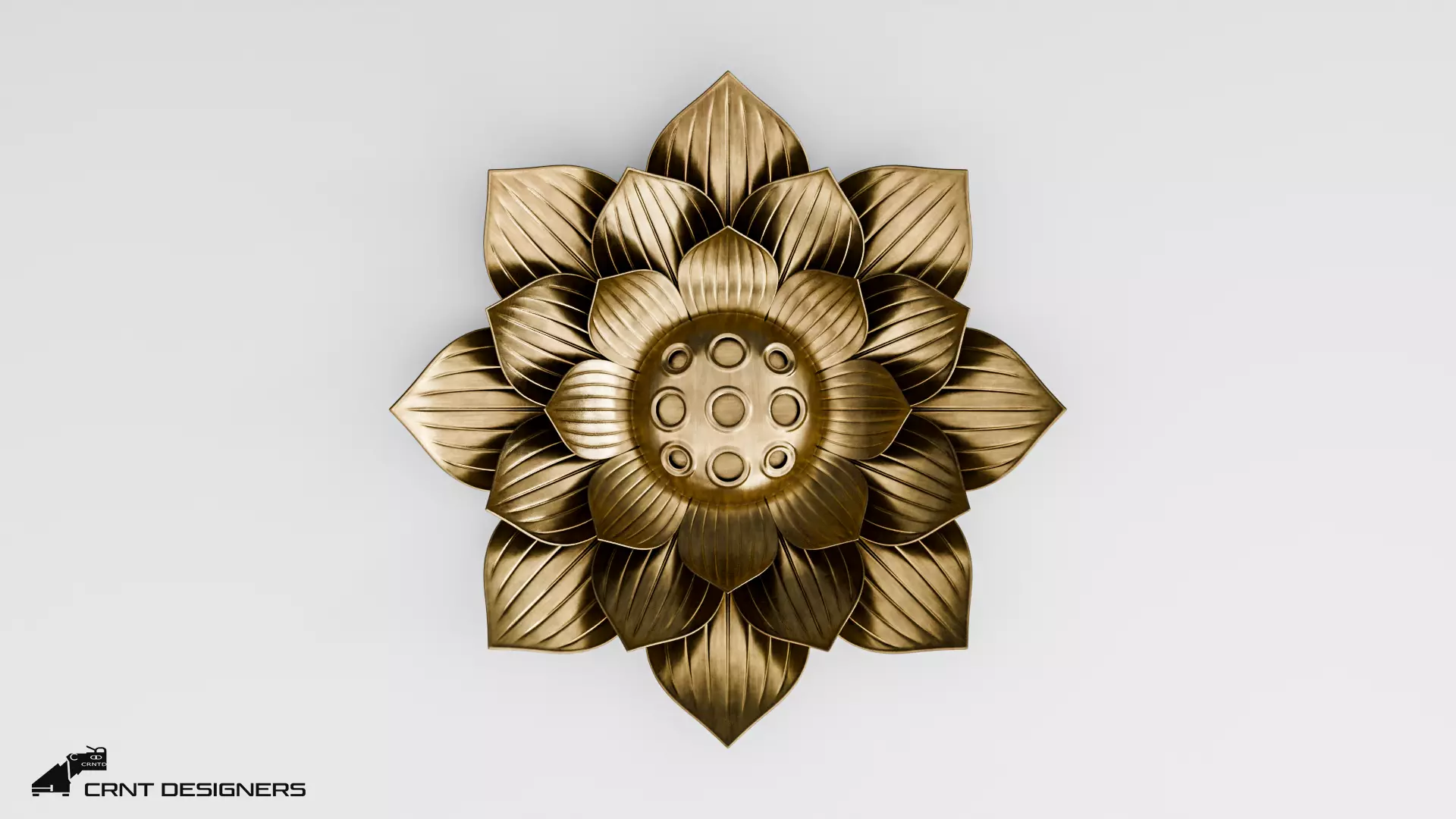 Lotus Incense Burner 3D model_1