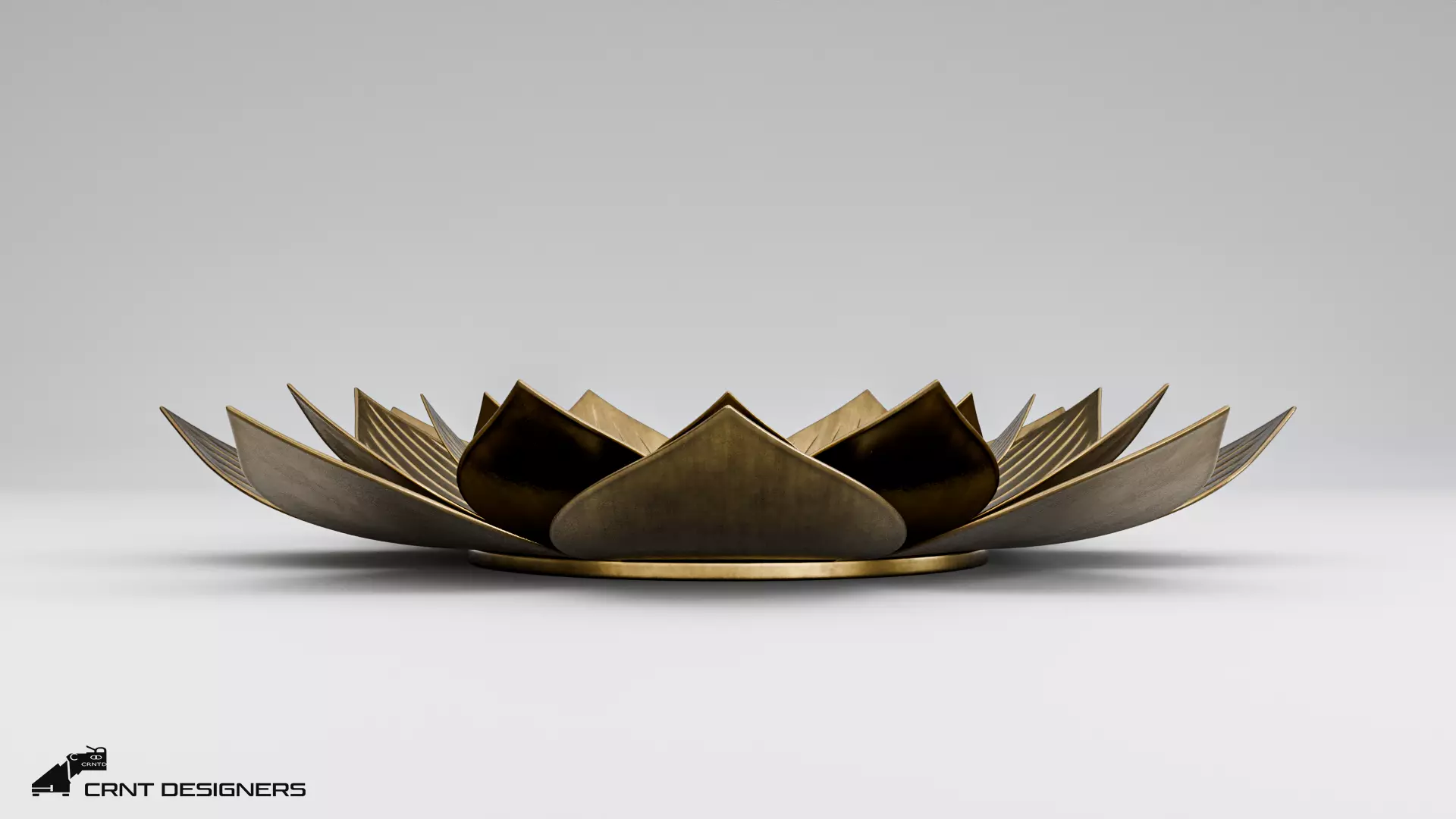 Lotus Incense Burner 3D model_5