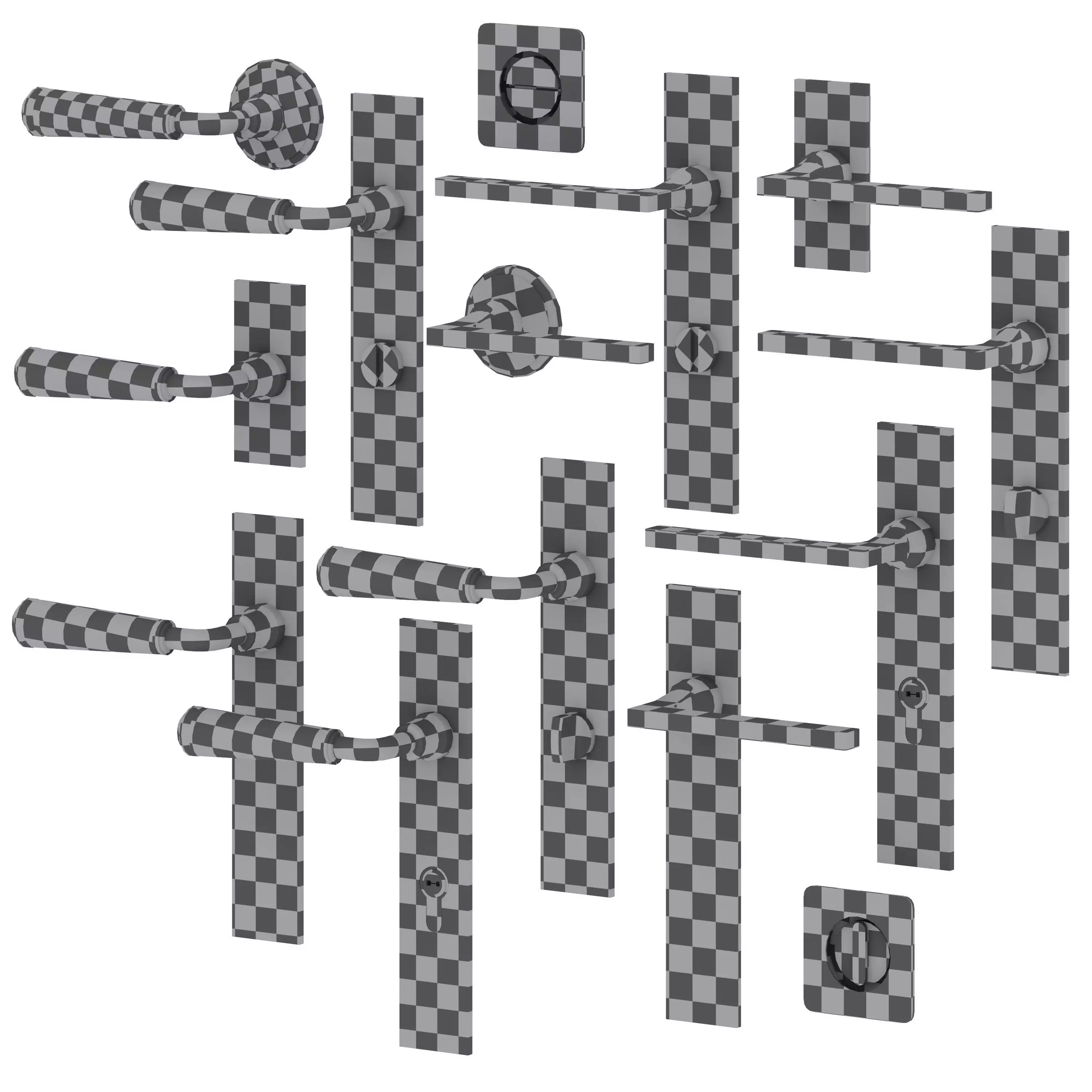 Door handles and thumbturns 4 by Corston 3D model_7