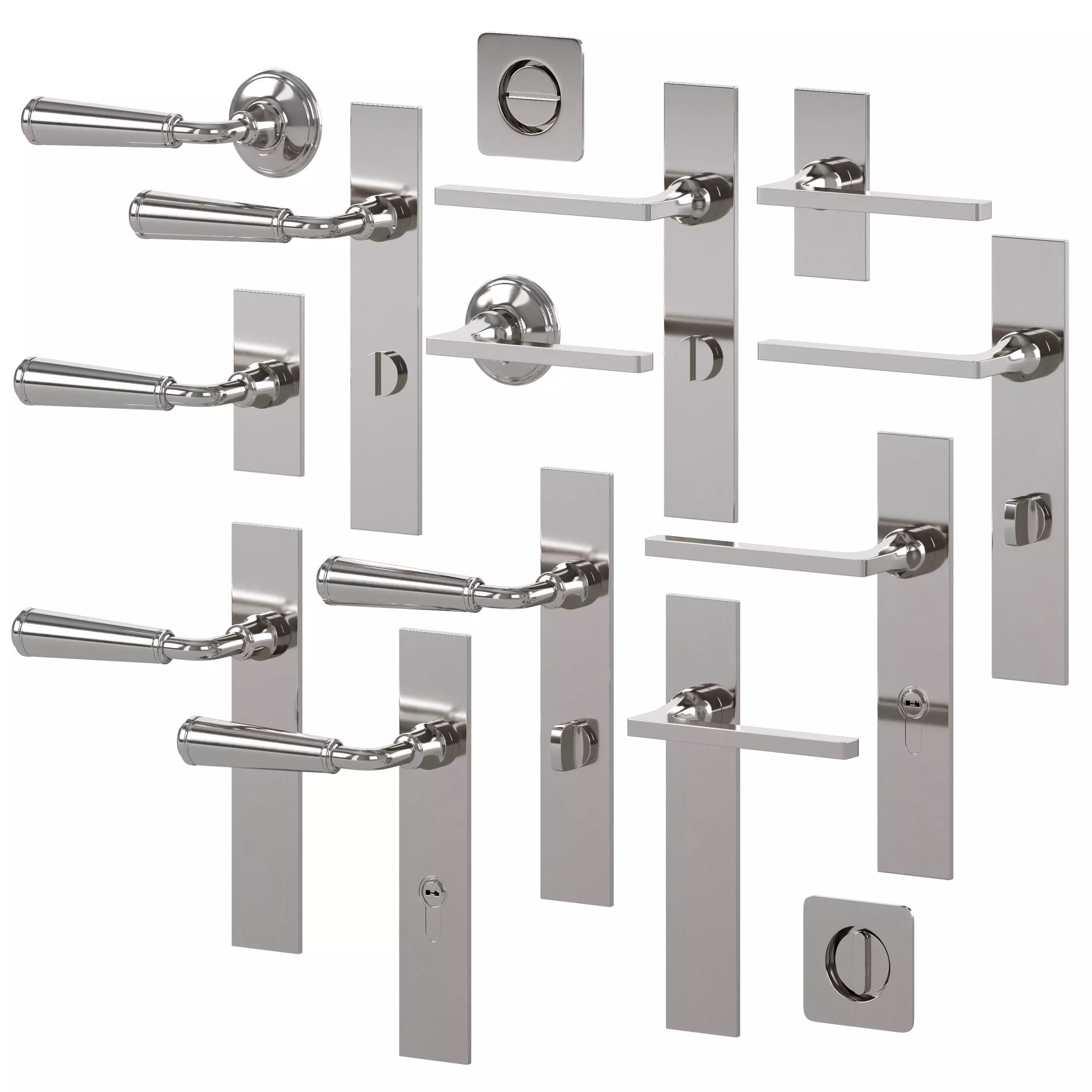 Door handles and thumbturns 4 by Corston 3D model_2