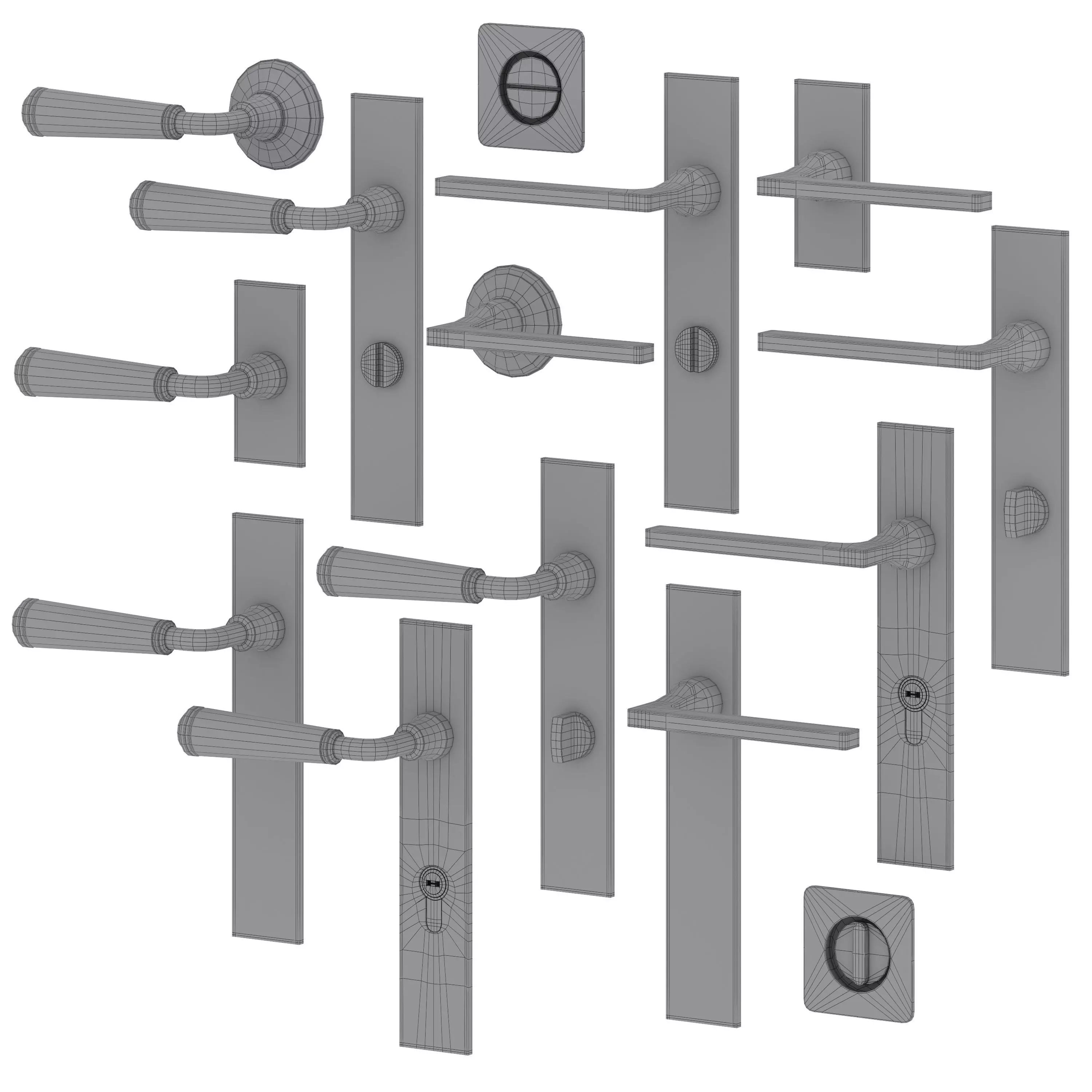 Door handles and thumbturns 4 by Corston 3D model_6